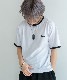 DEVICE select ワンポイントロゴ クルーネック リンガーTシャツ メンズ レディース ユニセックス
