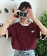 DEVICE select ワンポイントロゴ クルーネック リンガーTシャツ メンズ レディース ユニセックス