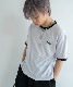 DEVICE select ワンポイントロゴ クルーネック リンガーTシャツ メンズ レディース ユニセックス
