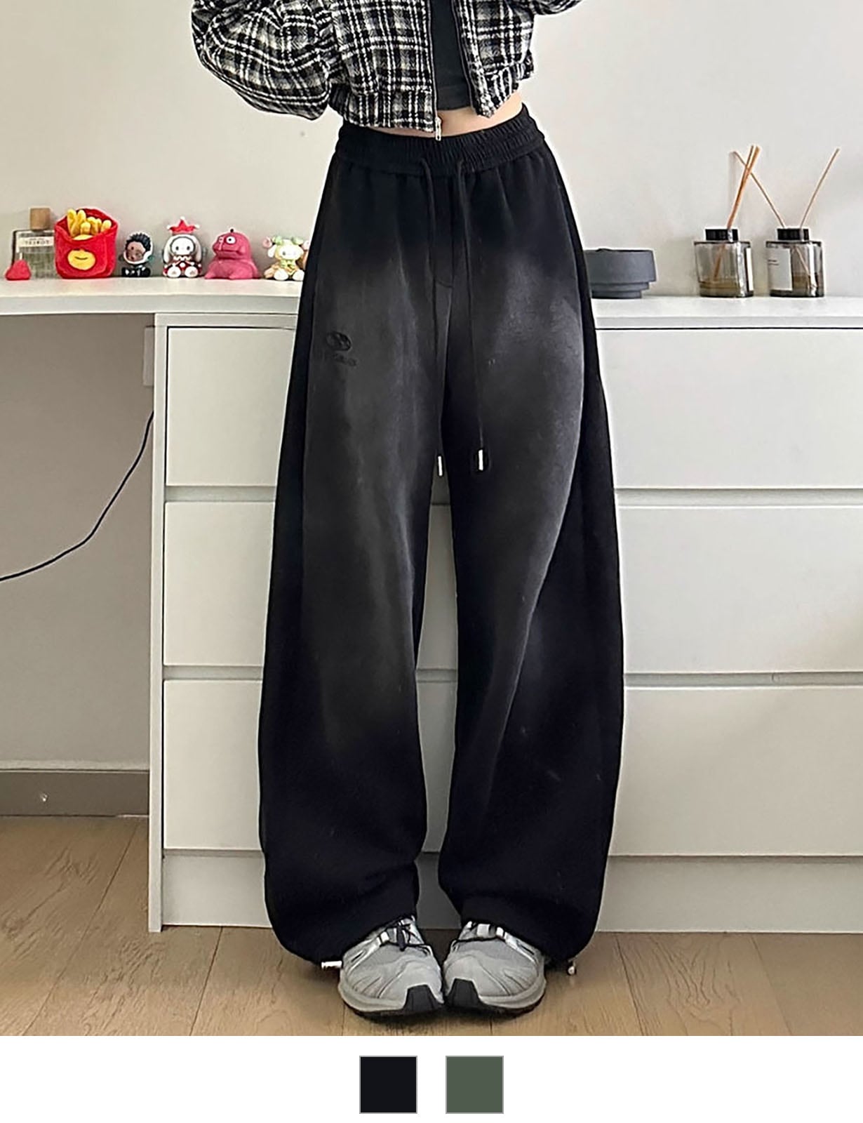 ヴィンテージ デニムライク ミリタリー ワイド Y2K ルーズ スウェット パンツ ノームコア グランパコア メンズ レディース