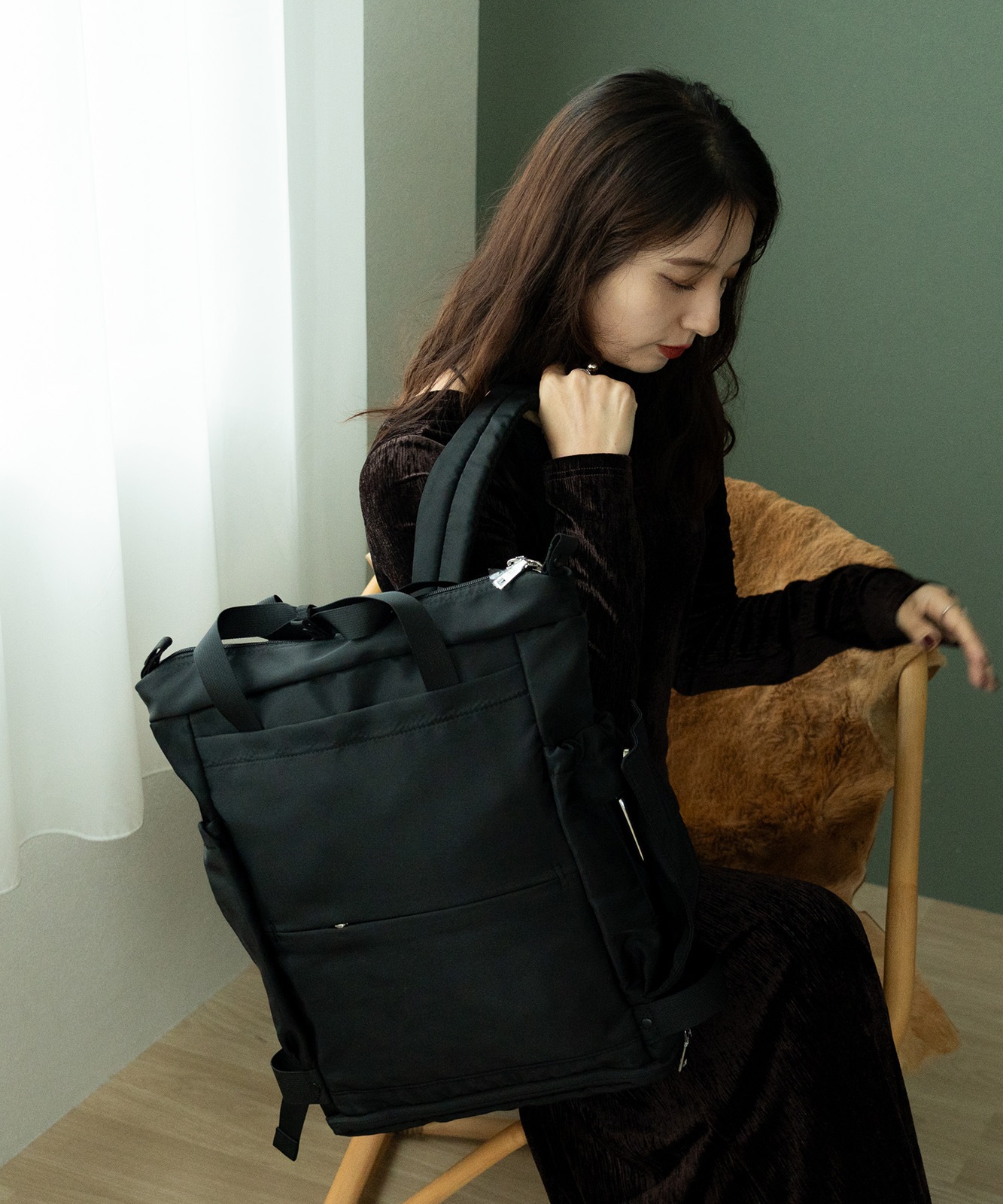 【REAIMER】 4way ペアレンツバッグ マザーズバッグ リュック トート ショルダーバッグ サコッシュ付き 軽量 撥水 大容量 男女兼用 MRN25088 メンズ レディース ユニセックス おしゃれ 通学 通勤 韓国ストリート Y2K シティボーイ MRN25088