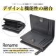 Rename 本革手帳型 2つ折り 財布