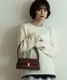 【 DEVICE select 】 ハンドバッグ レディース 横長 ワンハンドル 小さめ 黒 自立 ミニマル ボックスバッグ フォーマル 結婚式 入学式 2WAY ショルダー ZHG26020