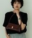 【 DEVICE select 】 ハンドバッグ レディース 横長 ワンハンドル 小さめ 黒 自立 ミニマル ボックスバッグ フォーマル 結婚式 入学式 2WAY ショルダー ZHG26020