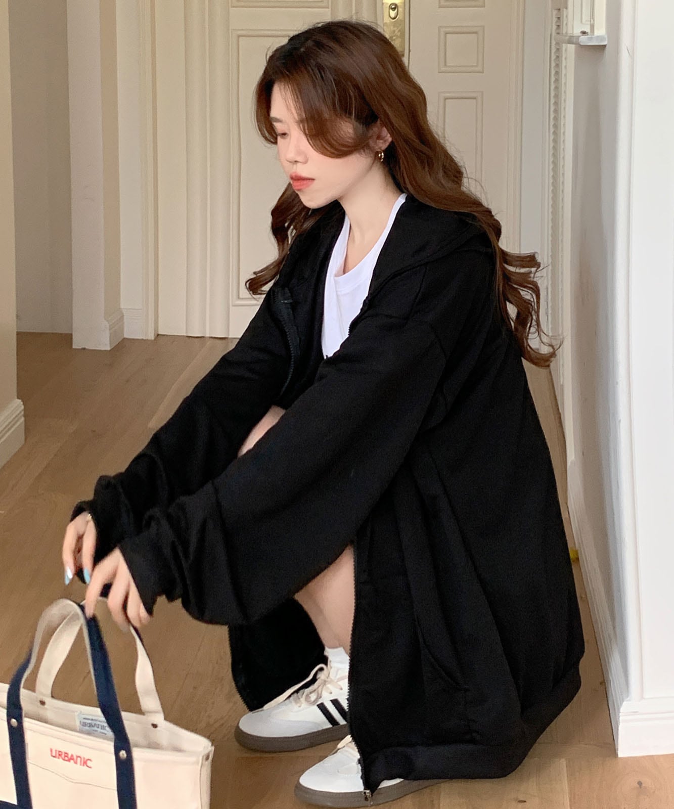 【 DEVICE select 】ボリュームスリーブ オーバーサイズ パーカー メンズ レディース ユニセックス TA423P