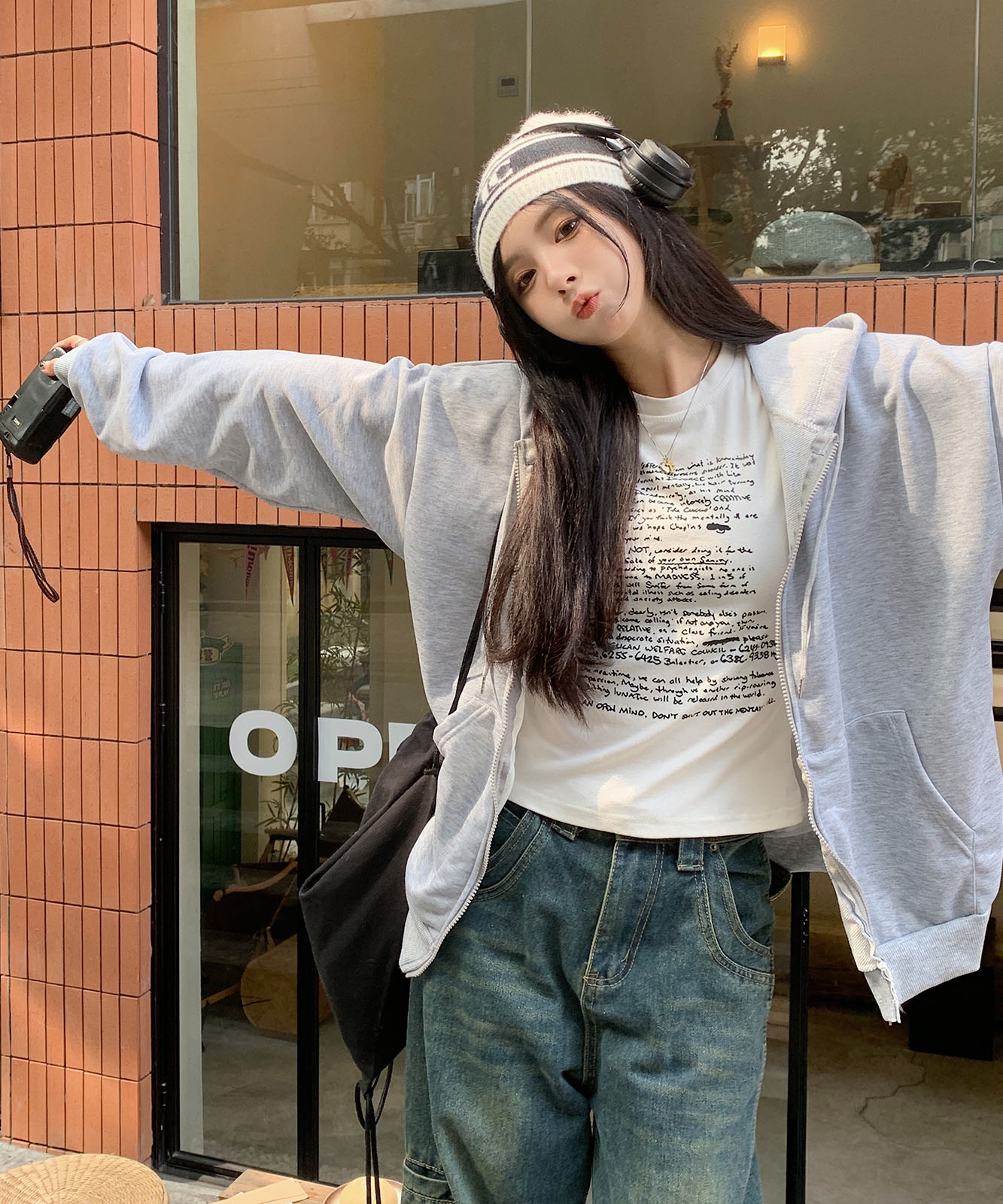 【 DEVICE select 】ボリュームスリーブ オーバーサイズ パーカー メンズ レディース ユニセックス TA423P