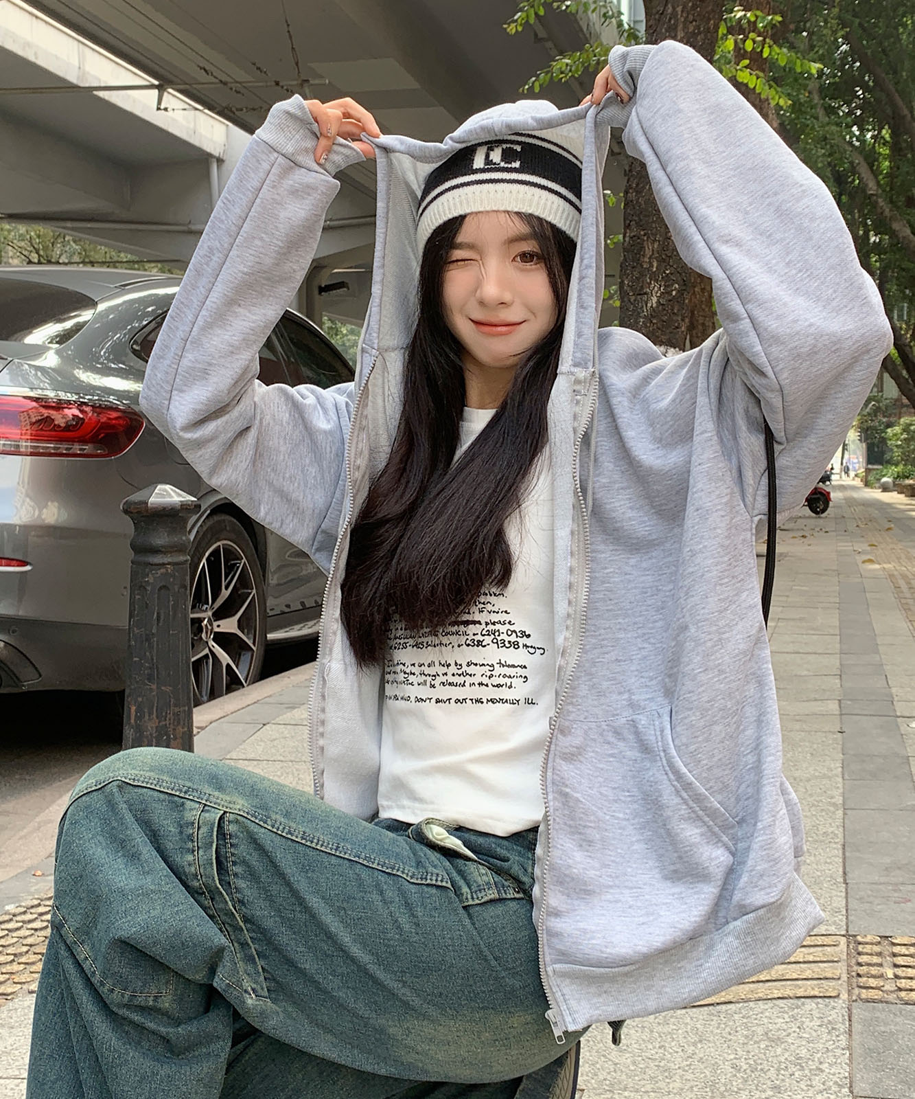 【 DEVICE select 】ボリュームスリーブ オーバーサイズ パーカー メンズ レディース ユニセックス TA423P