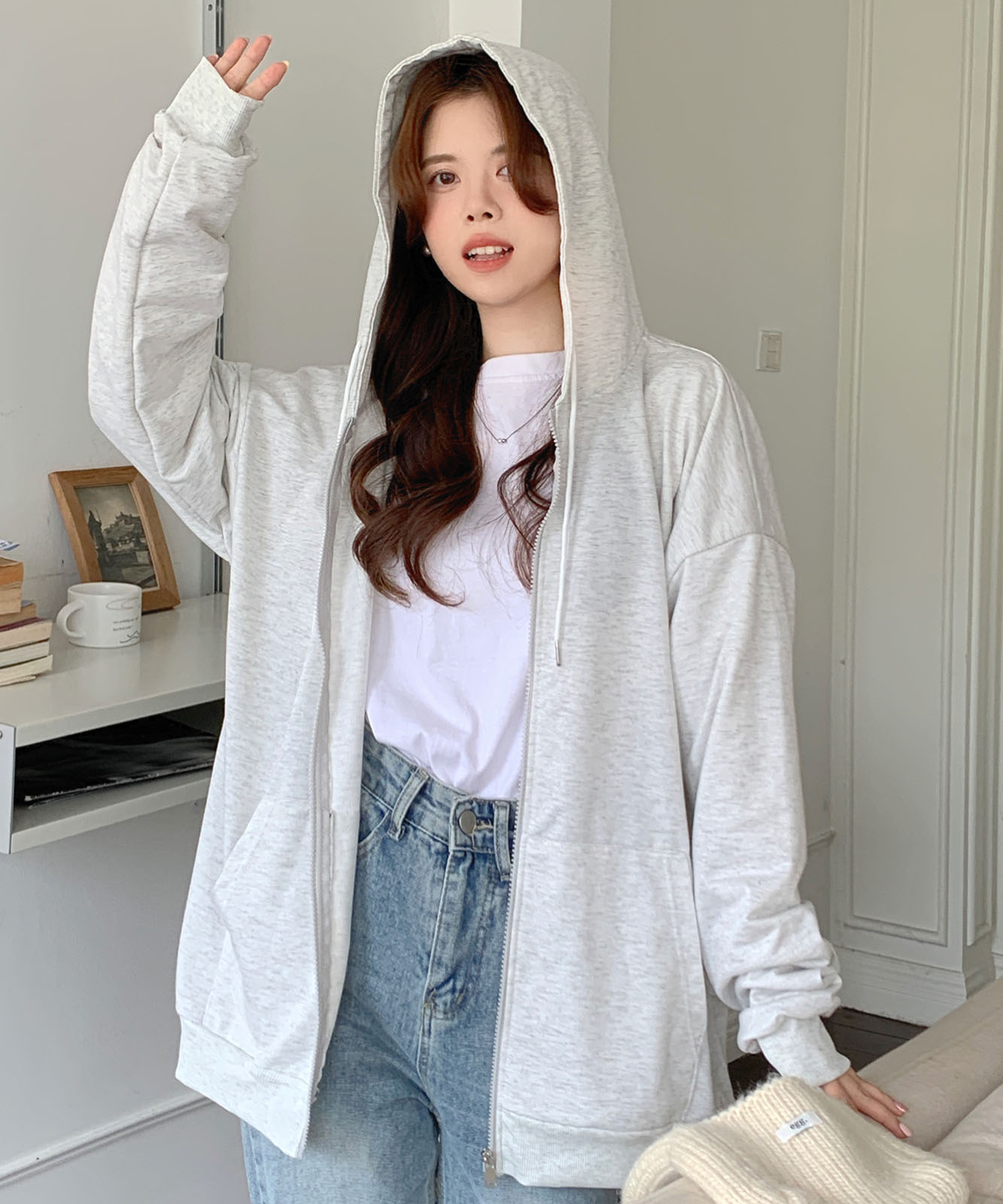 【 DEVICE select 】ボリュームスリーブ オーバーサイズ パーカー メンズ レディース ユニセックス TA423P