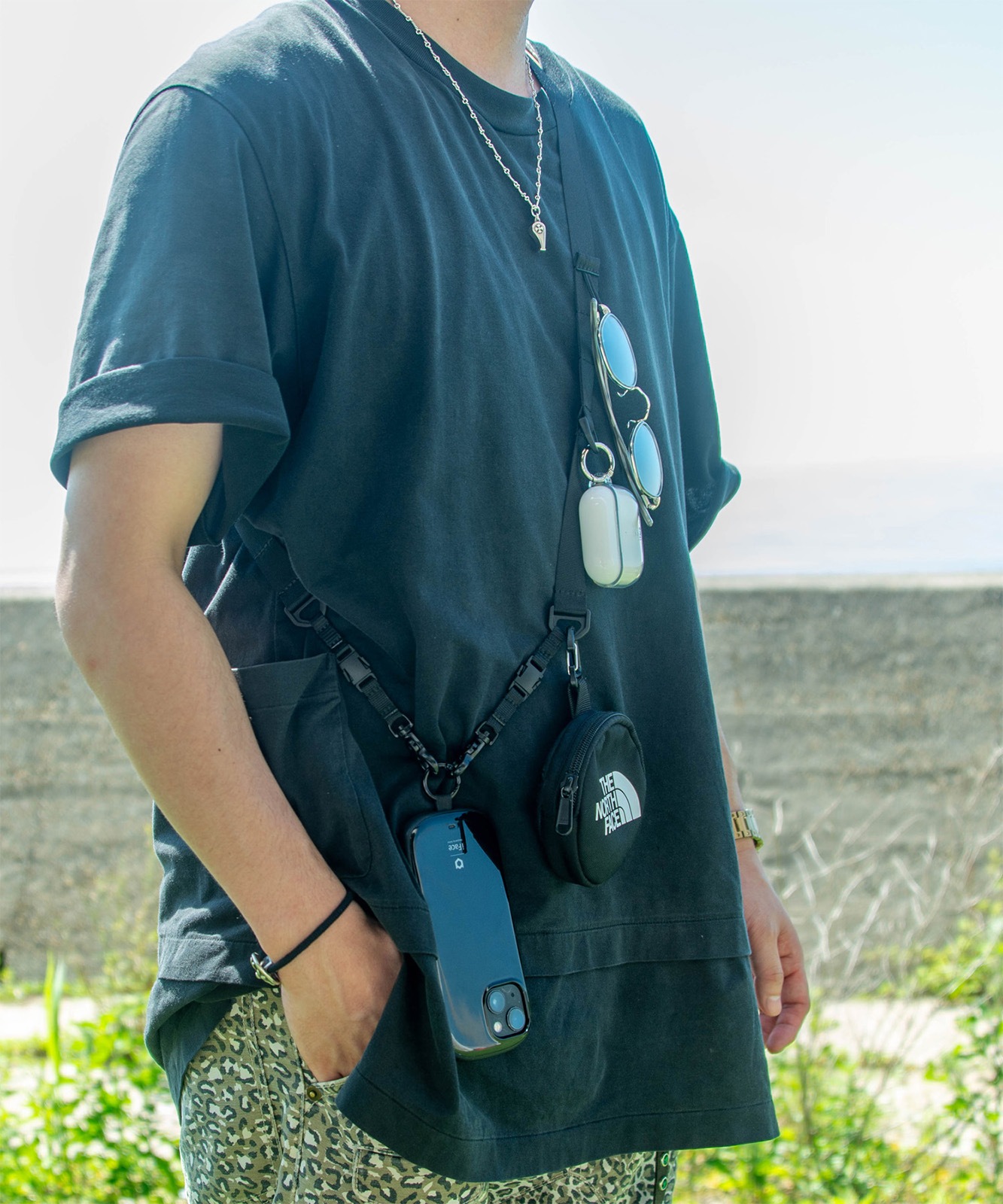 DEVICE＋ WEBBING MULTI GEAR STRAP ギアストラップ スマホショルダー ノームコア ゴープコア クロスボディストラップ メンズ レディース ユニセックス