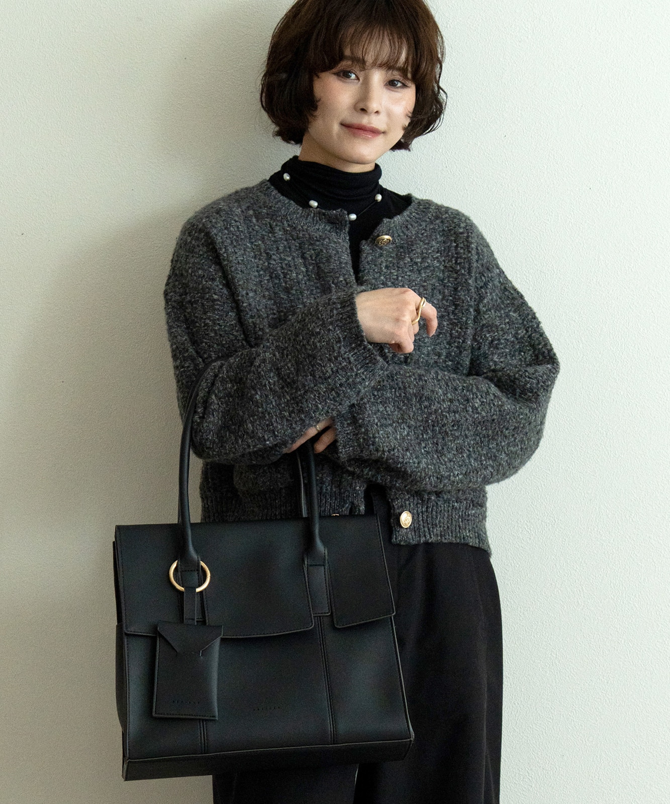 【 REAIMER 】 トートバッグ レディース A4 PC収納 自立 大容量 ビジネスバッグ ポーチ不要 多機能 通勤 通学 肩掛け リエメ MTG25068