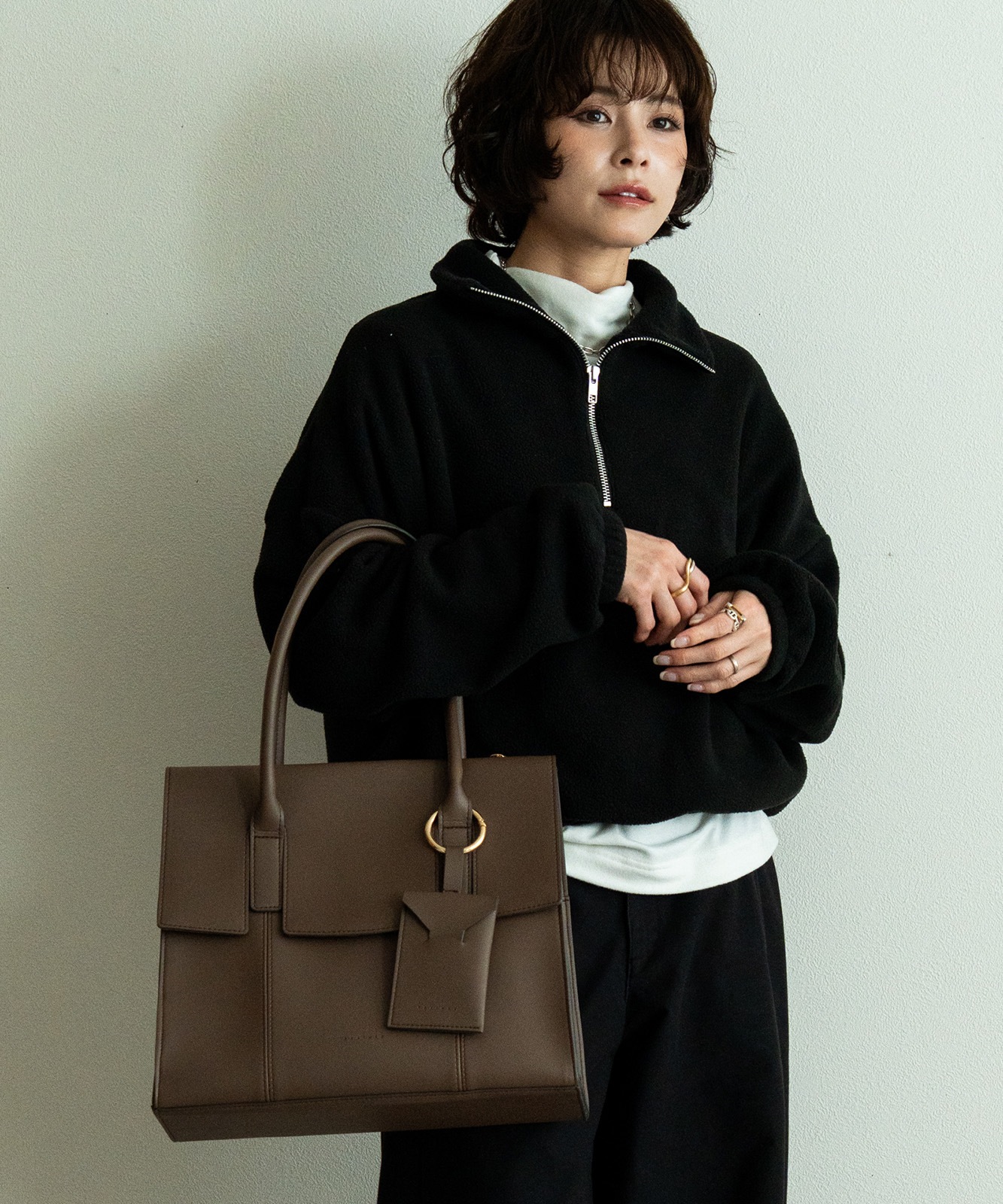 【 REAIMER 】 トートバッグ レディース A4 PC収納 自立 大容量 ビジネスバッグ ポーチ不要 多機能 通勤 通学 肩掛け リエメ MTG25068