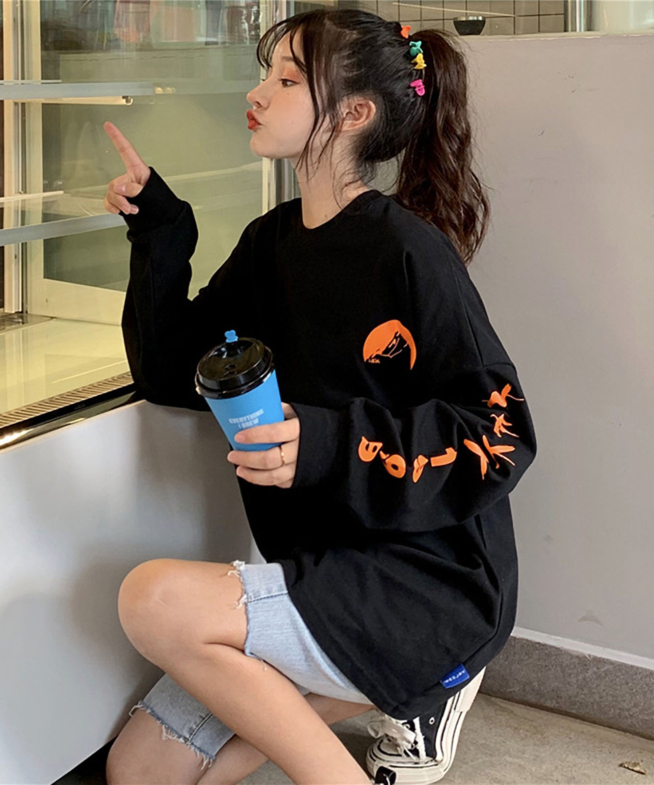 DEVICE select 袖プリント ロンT メンズ レディース