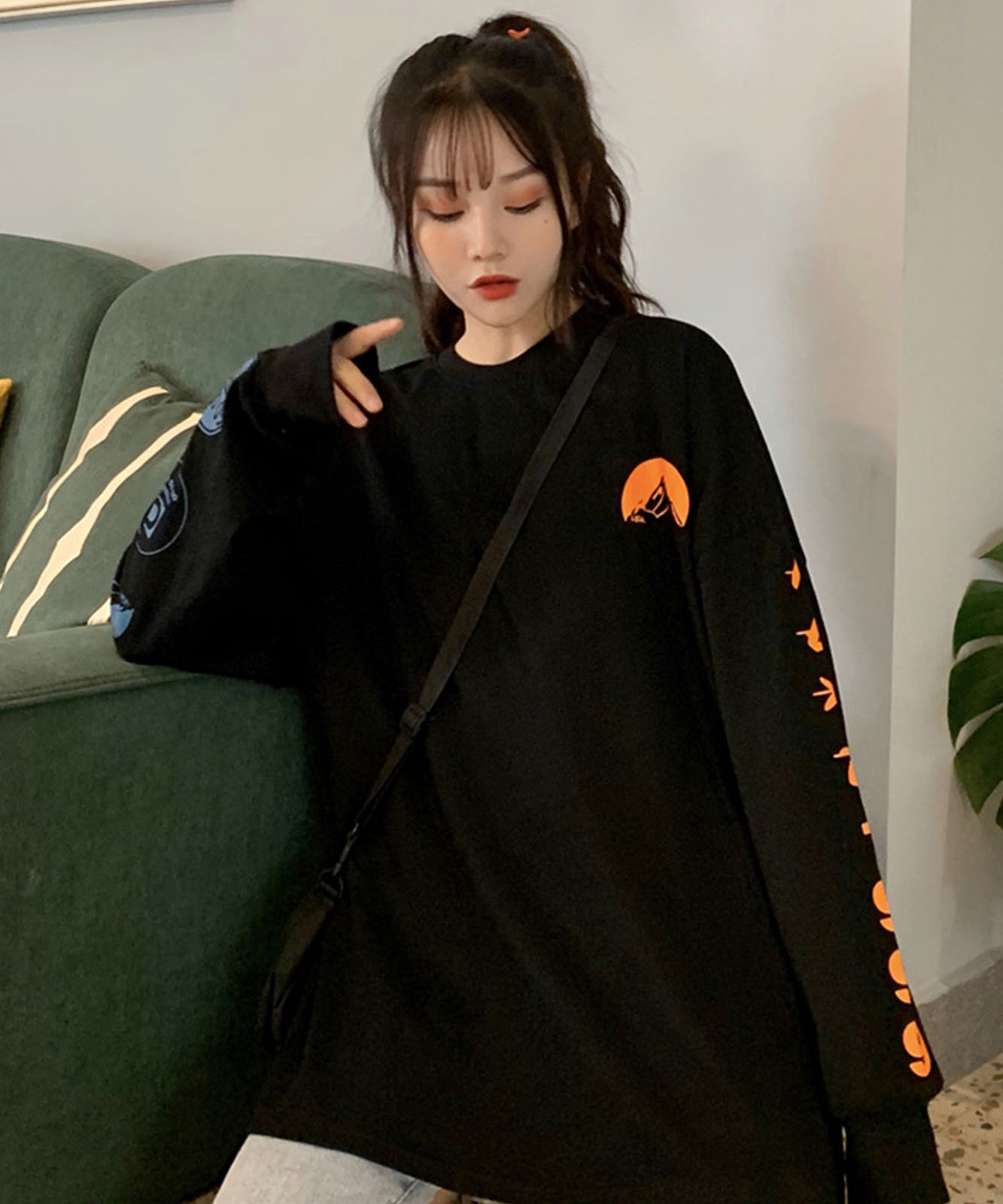 DEVICE select 袖プリント ロンT メンズ レディース