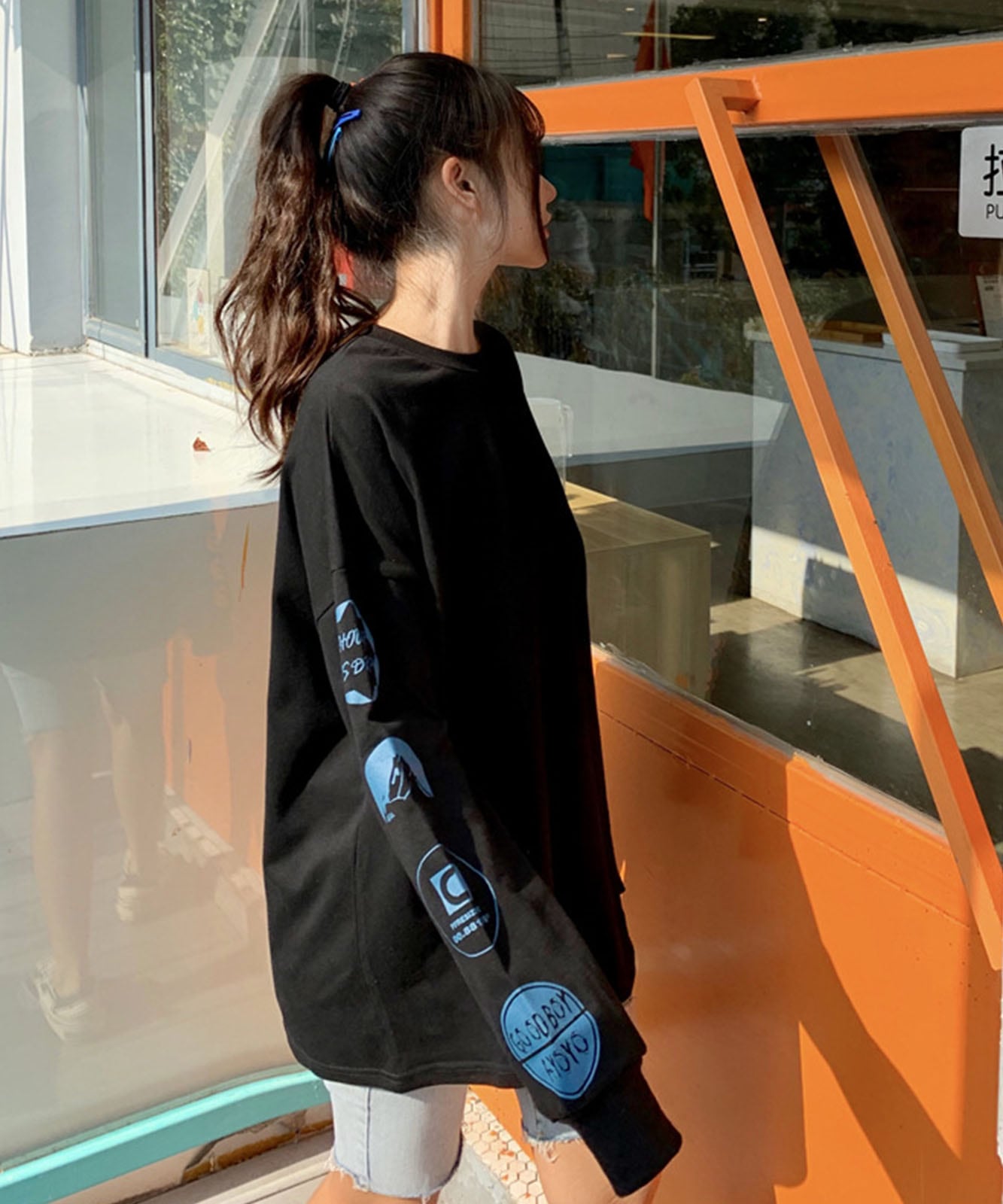 DSM 取り扱い RASSVET ラスベート 袖プリント ロンT 長袖Tシャツ DSM 取り扱い RASSVET ラスベート 袖プリント ロンT 長袖Tシャツ