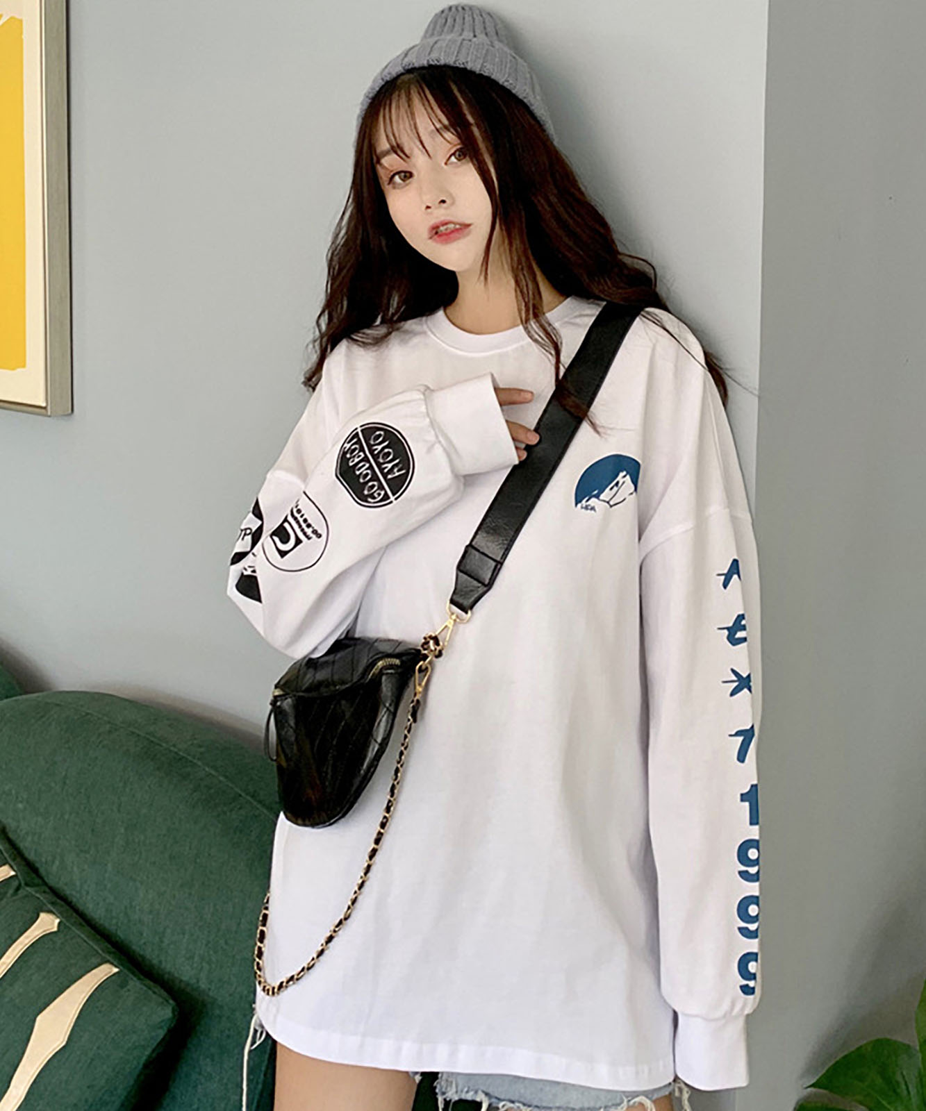 DEVICE select 袖プリント ロンT メンズ レディース