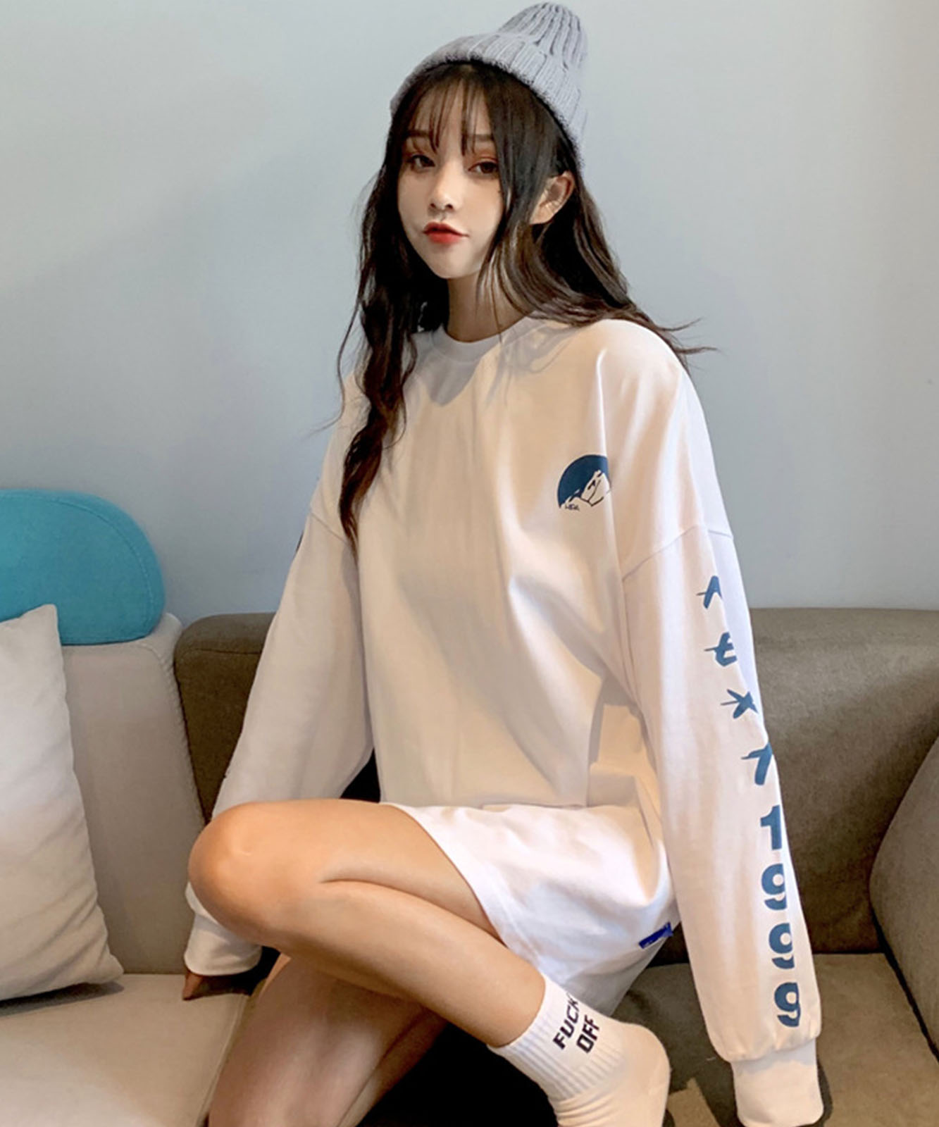 DEVICE select 袖プリント ロンT メンズ レディース