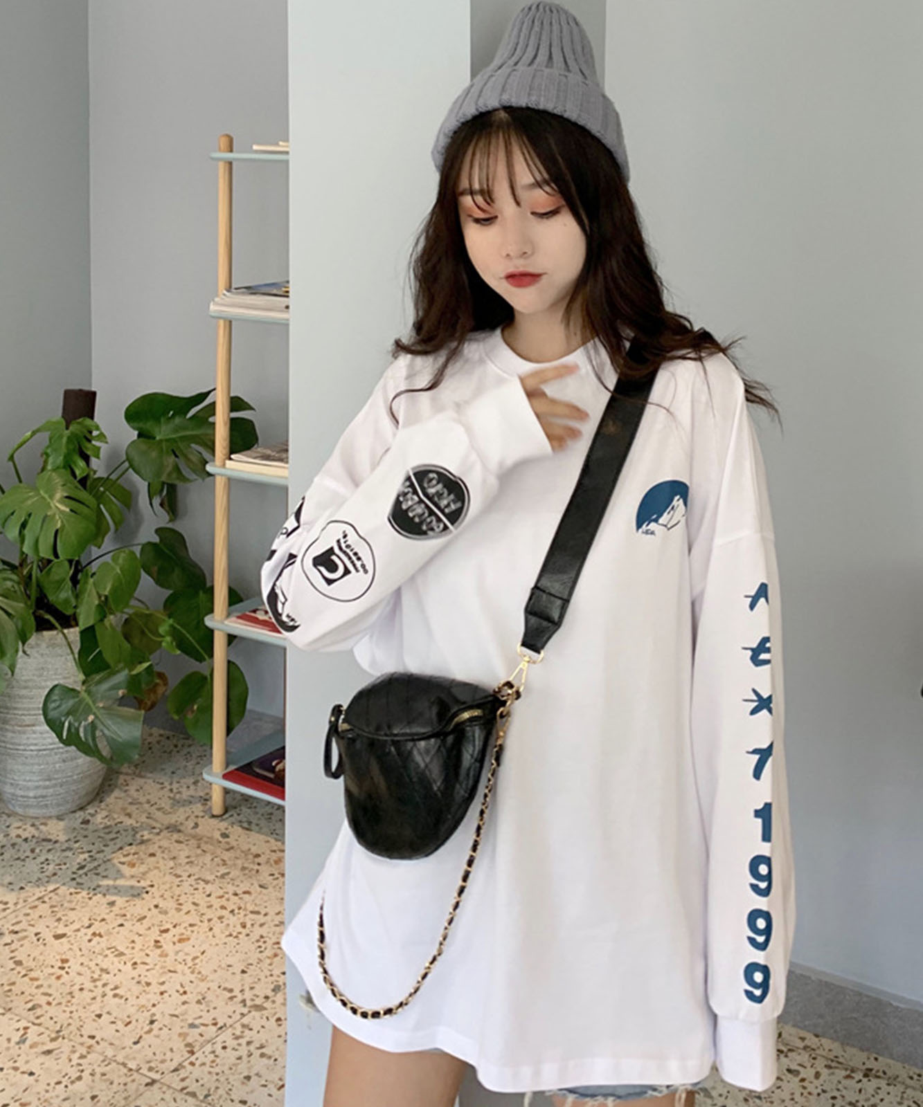 DEVICE select 袖プリント ロンT メンズ レディース