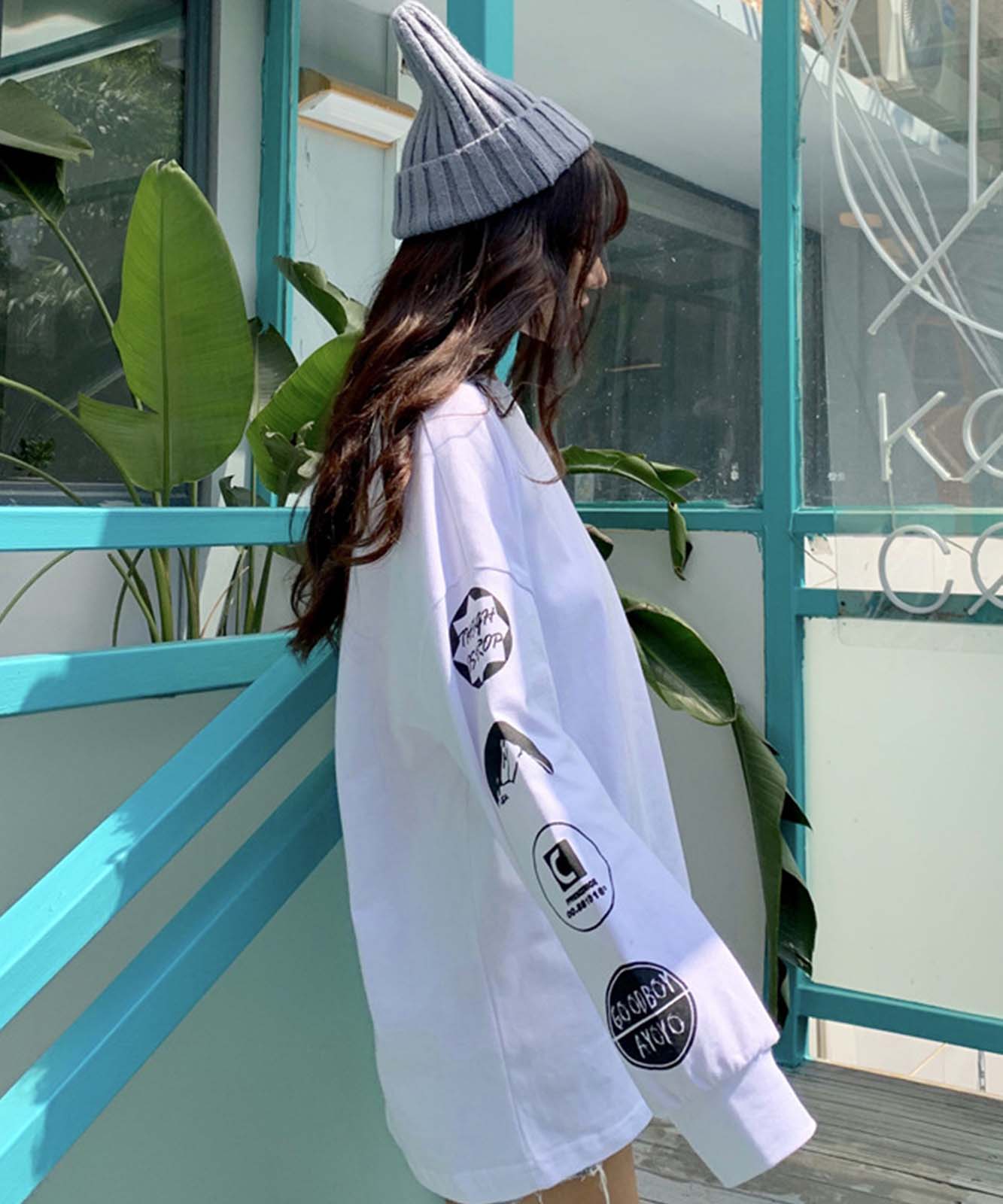 DEVICE select 袖プリント ロンT メンズ レディース