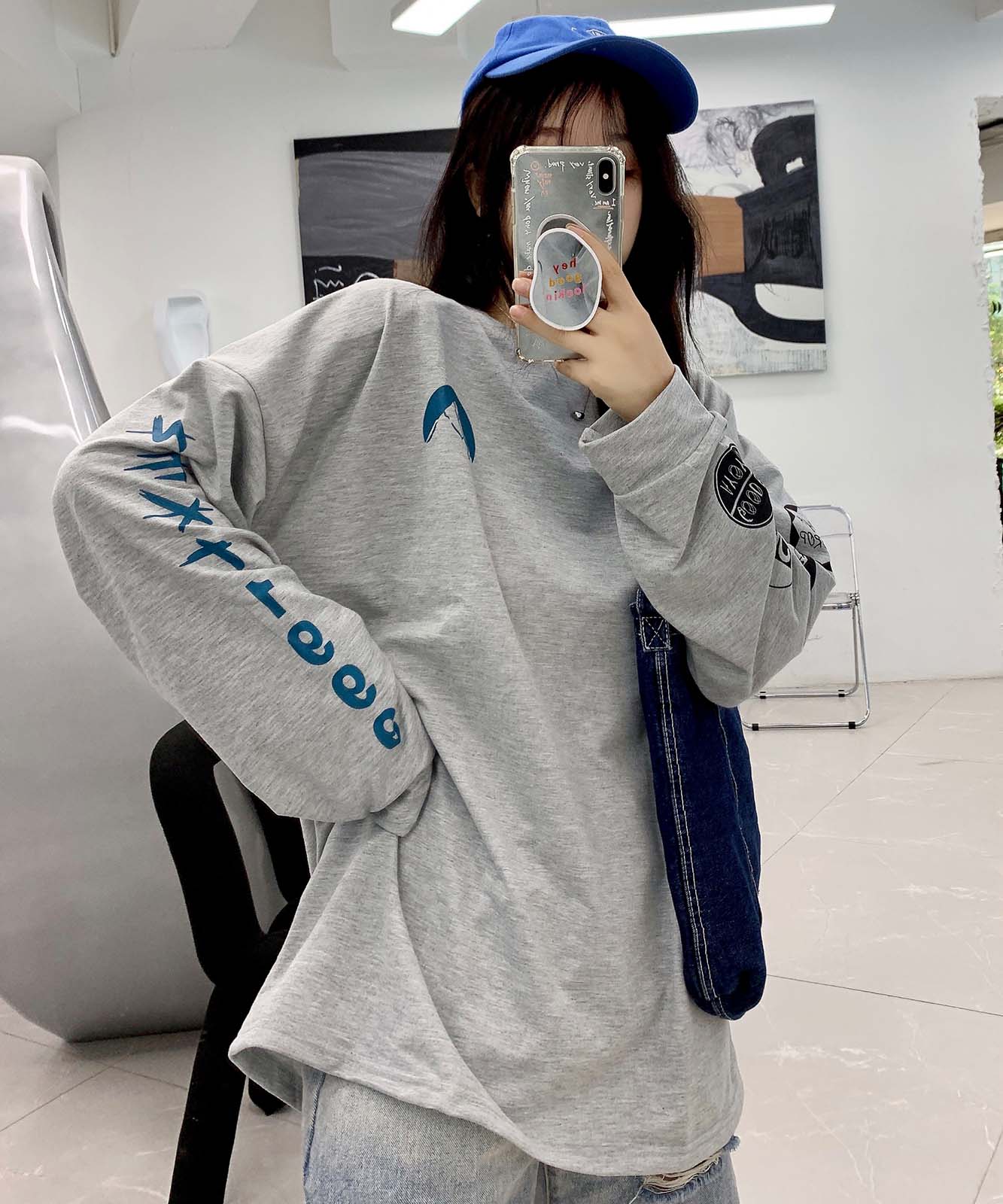 DEVICE select 袖プリント ロンT メンズ レディース