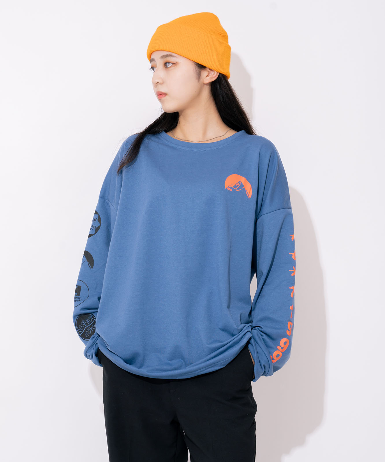 DEVICE select 袖プリント ロンT メンズ レディース