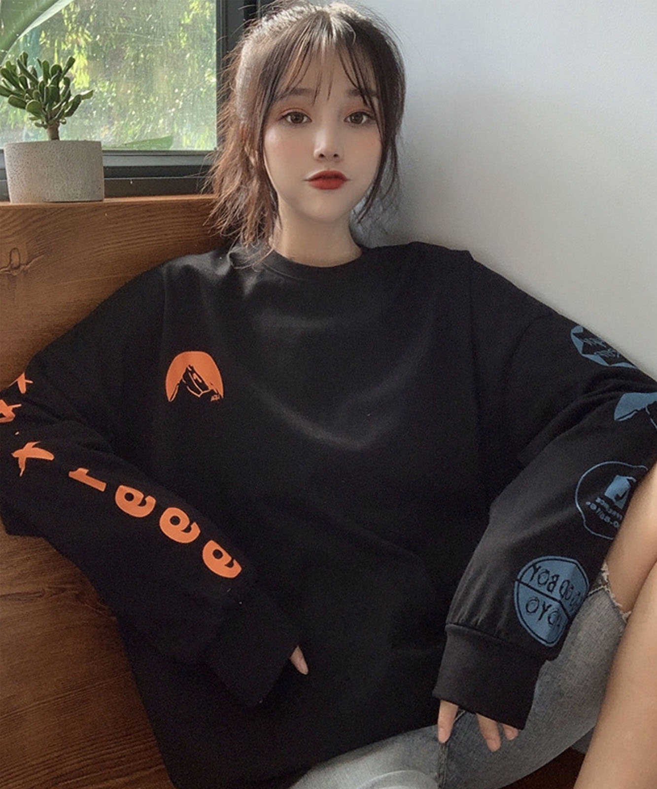 DEVICE select 袖プリント ロンT メンズ レディース