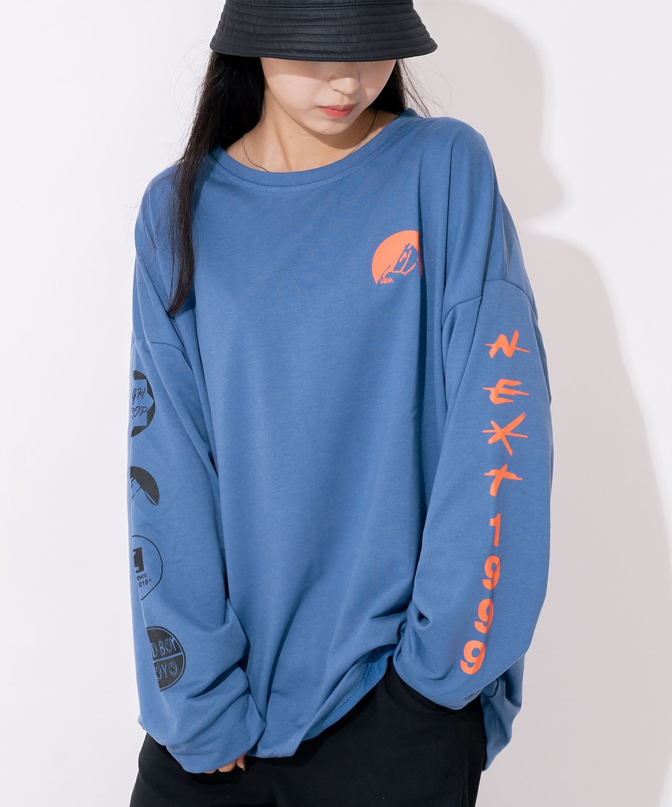 DEVICE select 袖プリント ロンT メンズ レディース