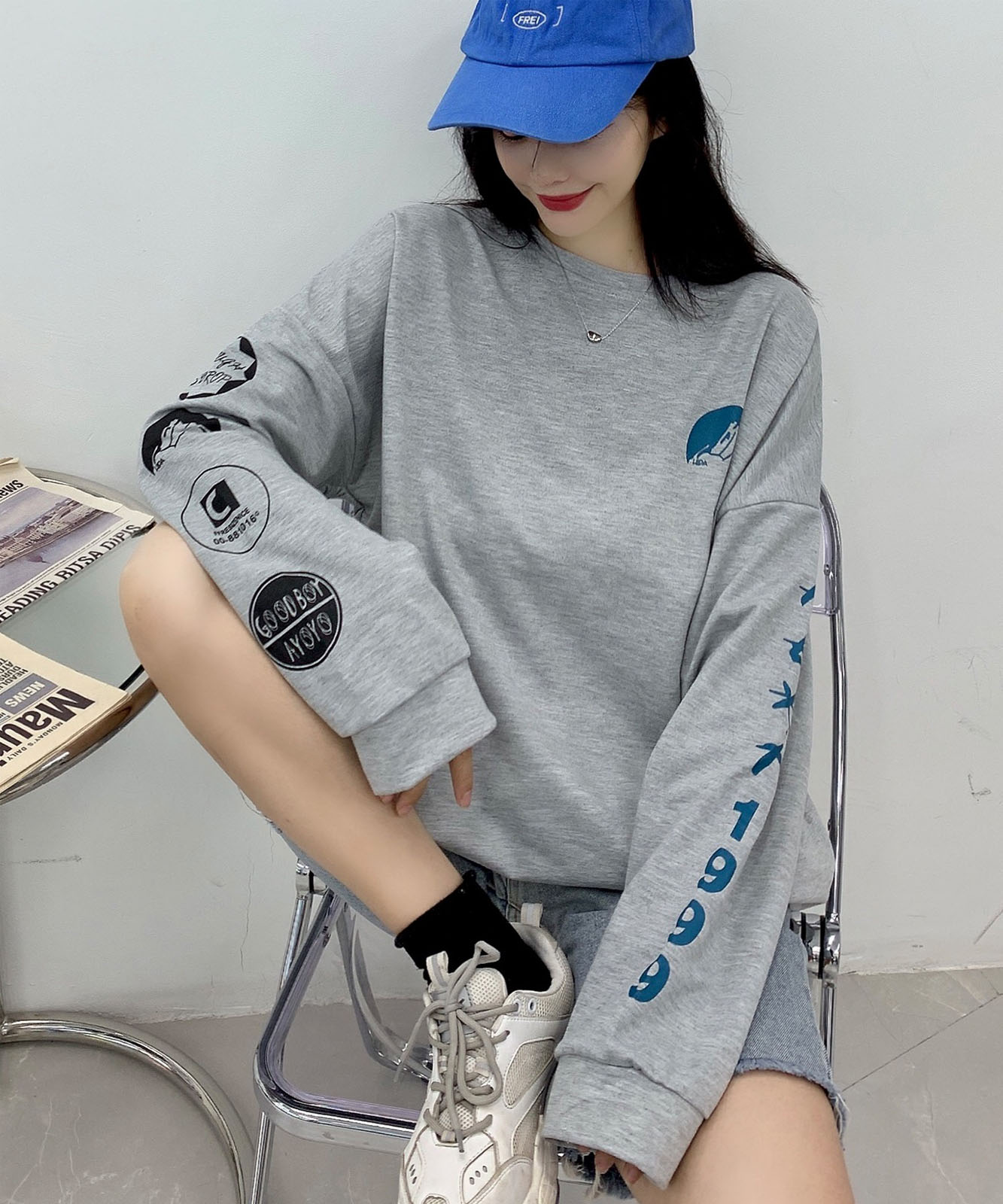 DEVICE select 袖プリント ロンT メンズ レディース