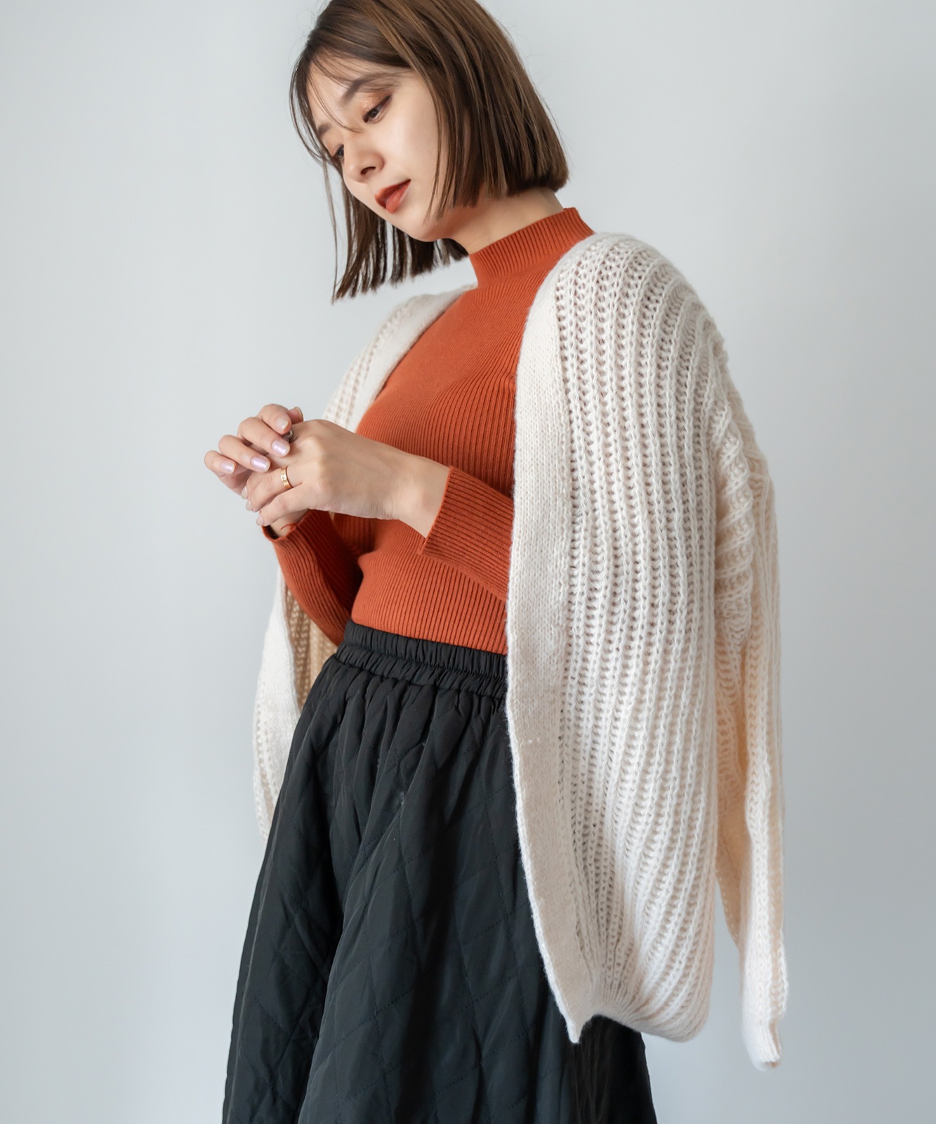 スリーブルーズニットカーディガン