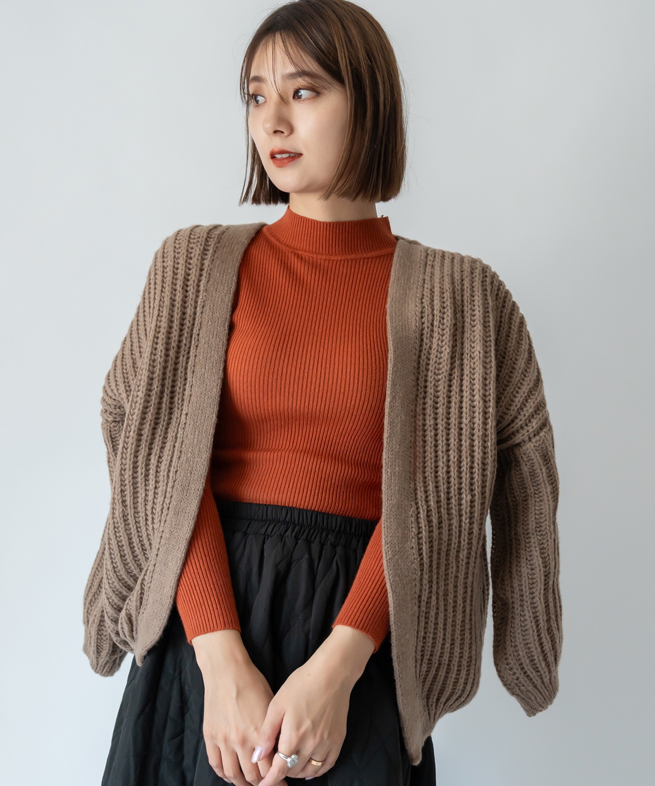 スリーブルーズニットカーディガン