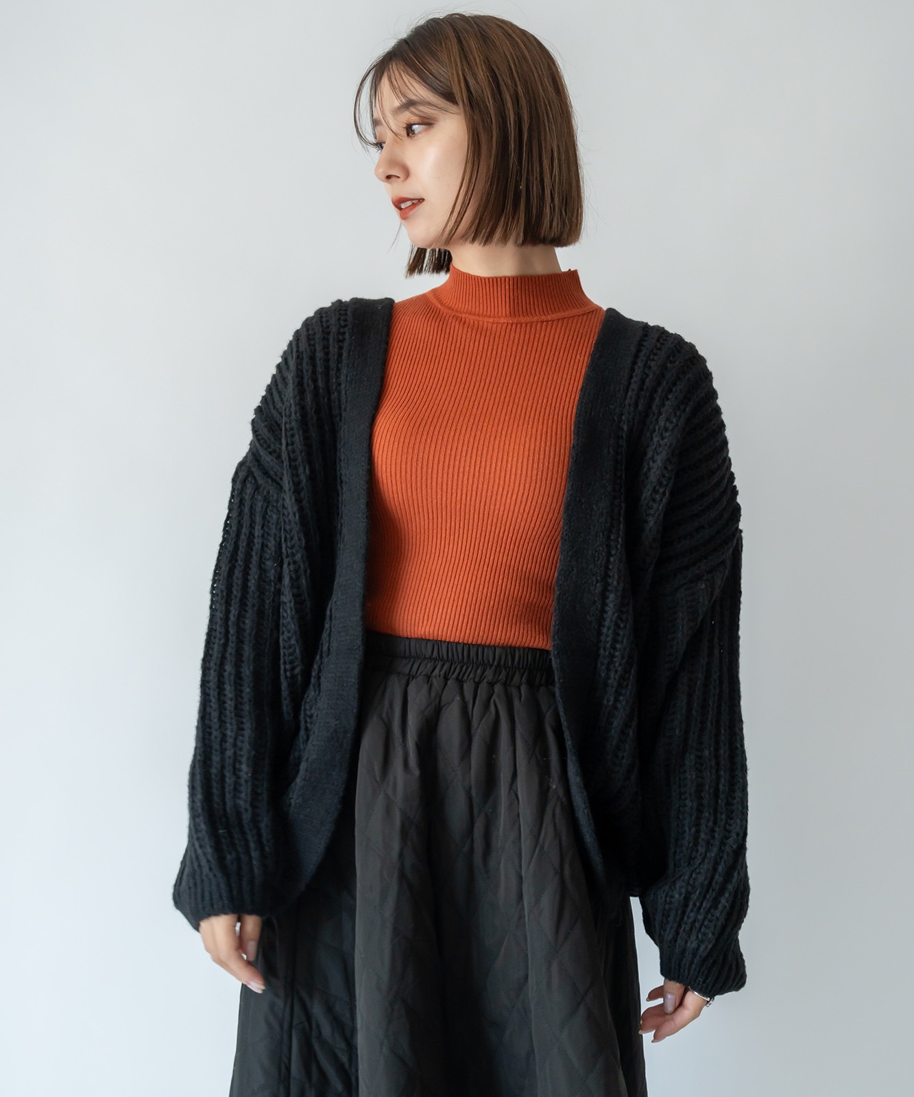 スリーブルーズニットカーディガン