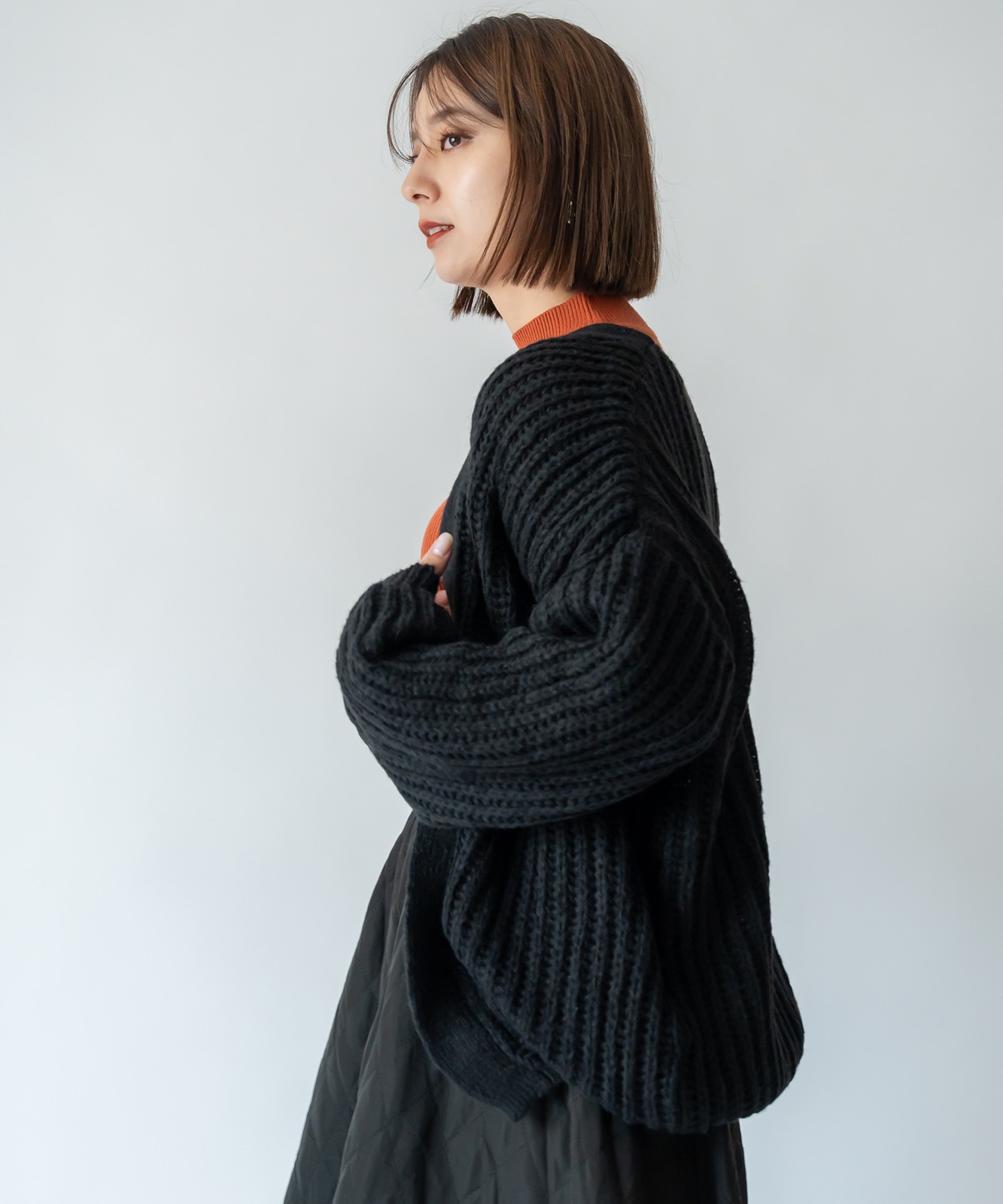 スリーブルーズニットカーディガン