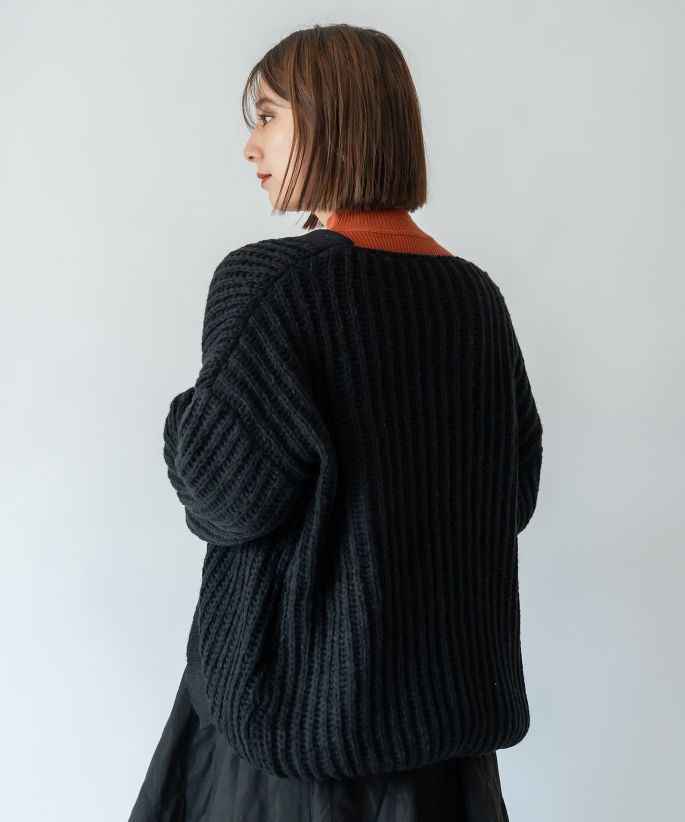 スリーブルーズニットカーディガン