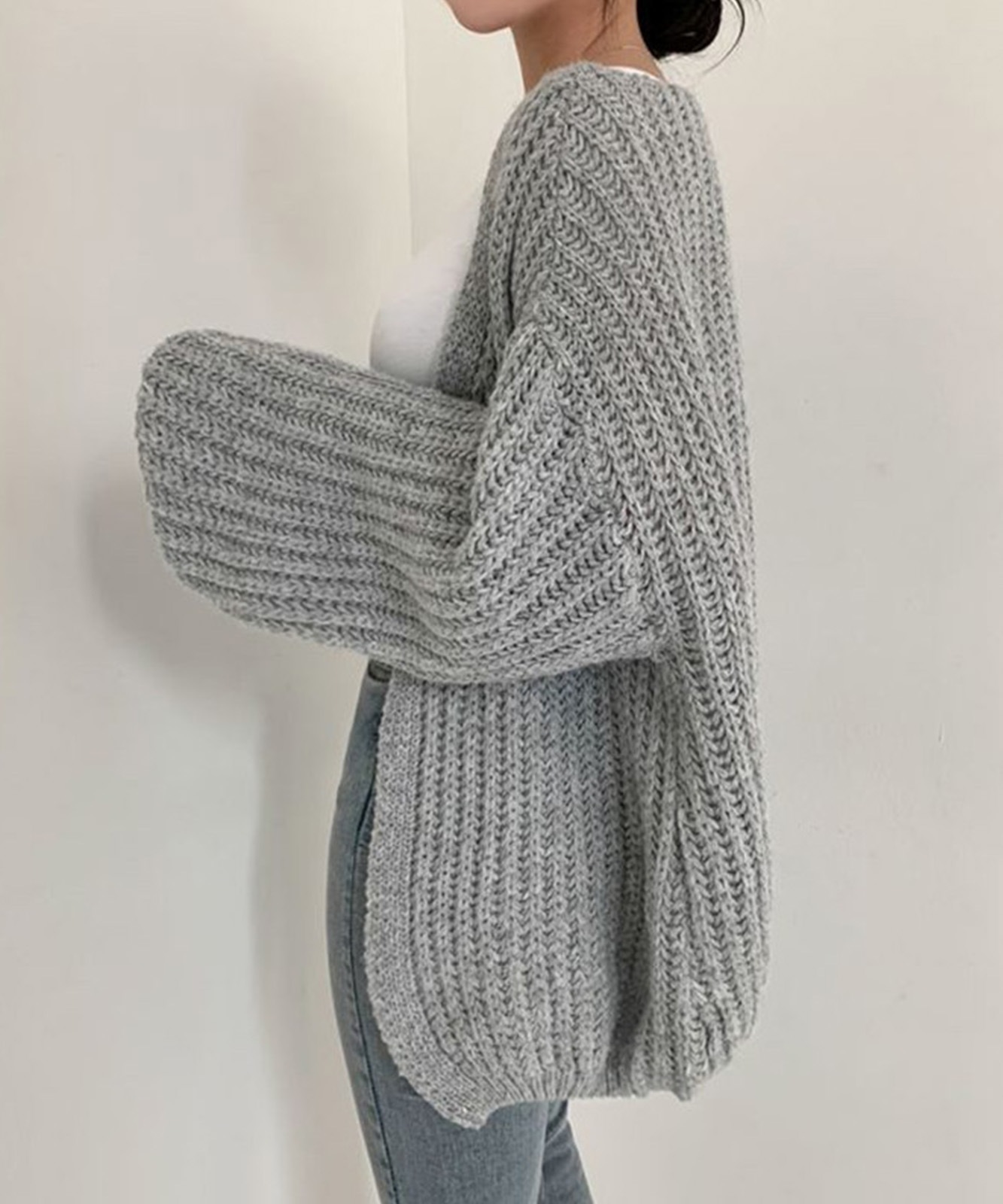 スリーブルーズニットカーディガン