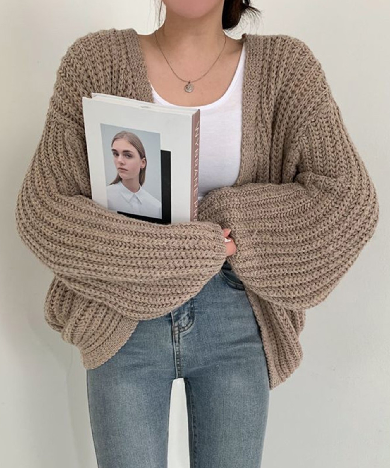 スリーブルーズニットカーディガン