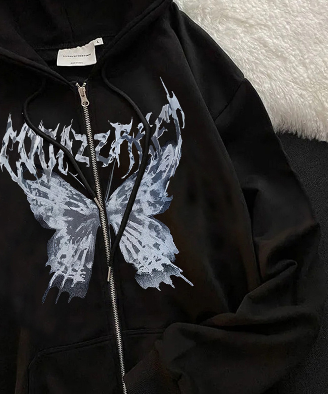 サイエンス バタフライ プリント パーカー 