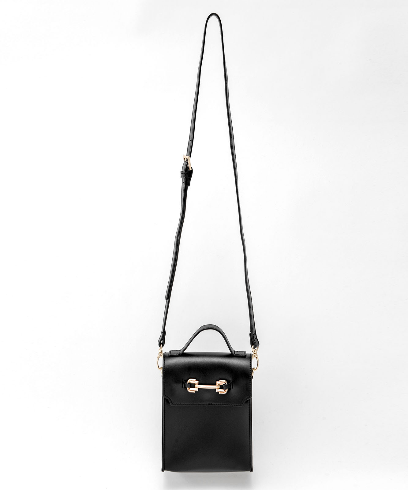 Rename ゴールドカラーバックル スクエア ミニショルダーバッグ