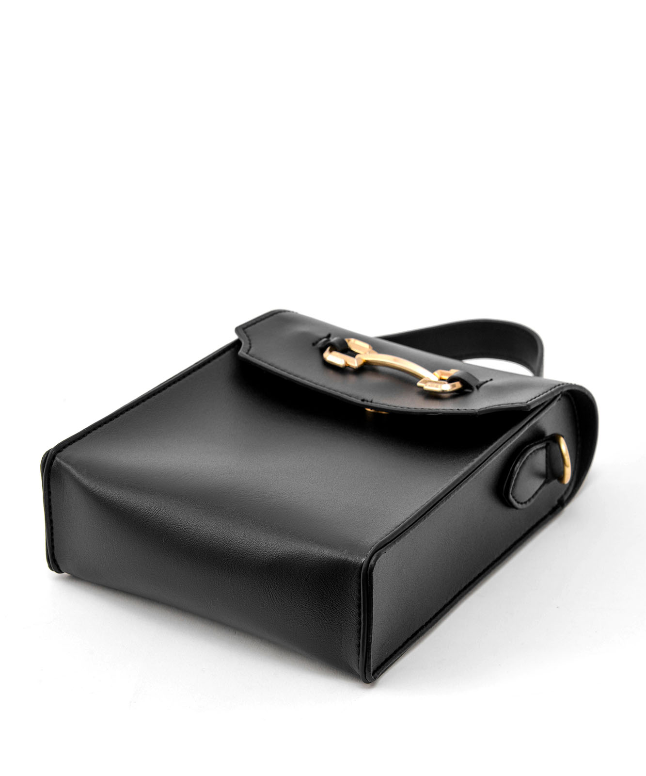 Rename ゴールドカラーバックル スクエア ミニショルダーバッグ