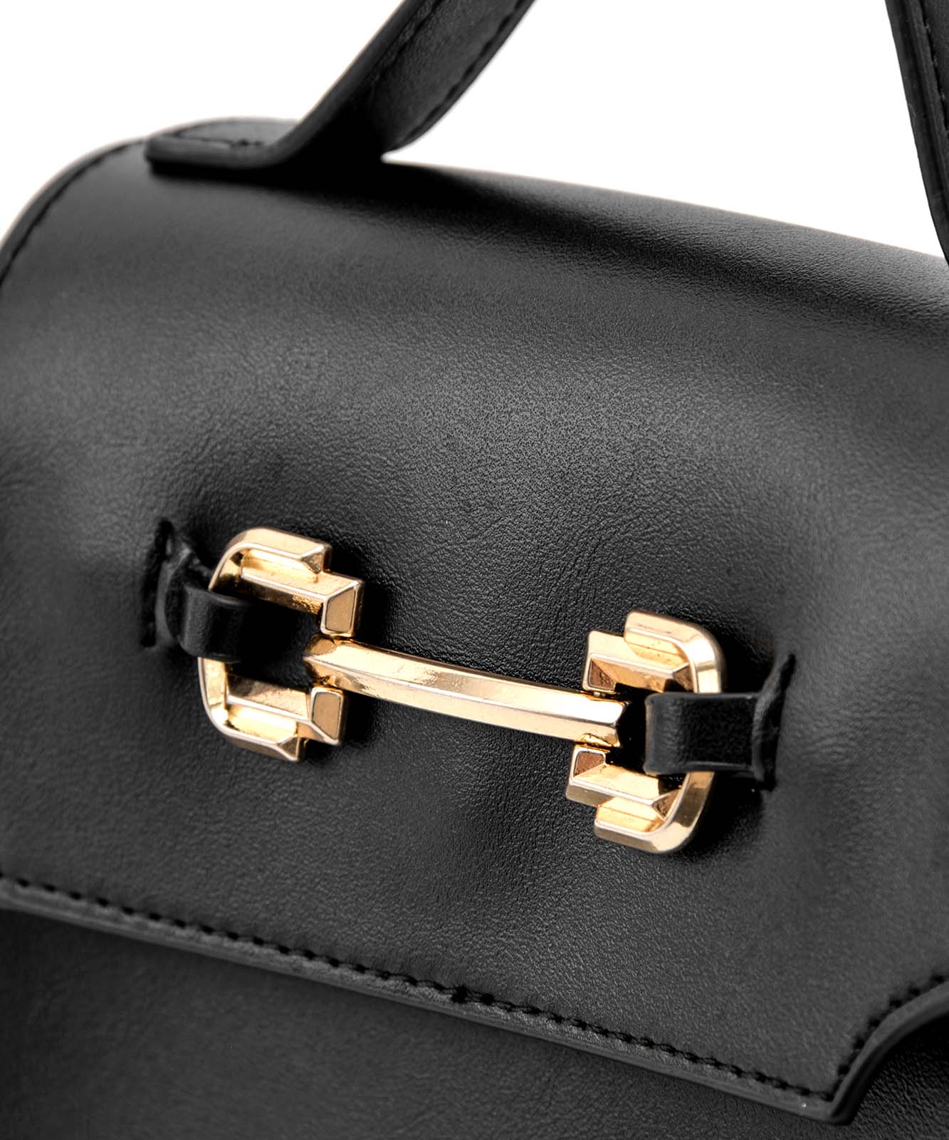 Rename ゴールドカラーバックル スクエア ミニショルダーバッグ