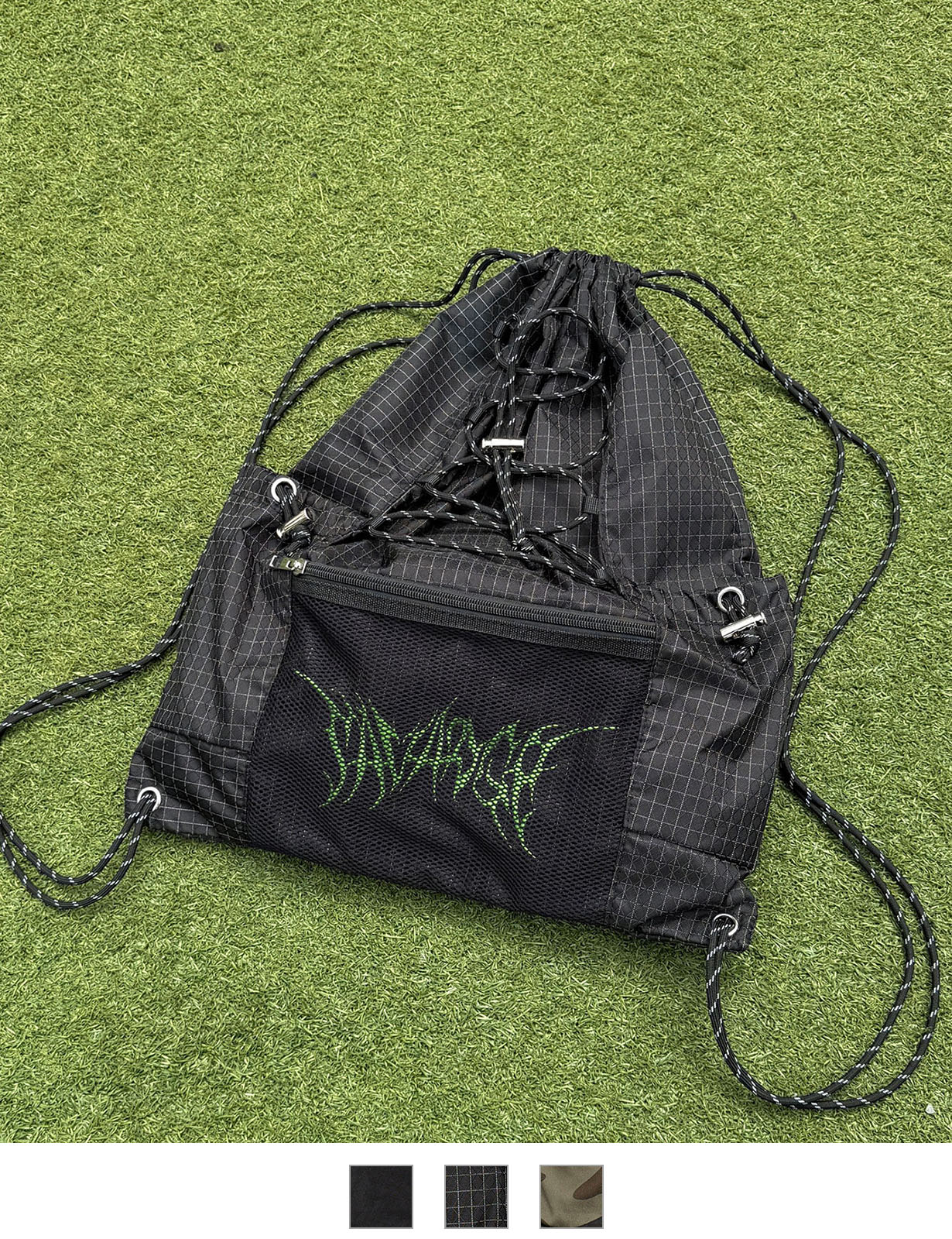 Tele ショッパーバッグ ナップサック DEVICE × ゆーすけコラボ 】 Savadge刺繍ロゴ ナップサック A4 大容量