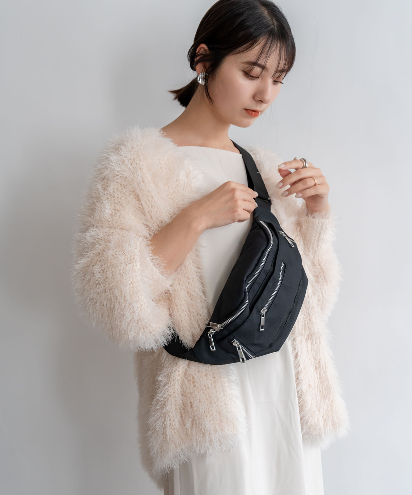 DEVICE × ユウコラボ 】 Rename ZIP デザイン ウエストバッグ