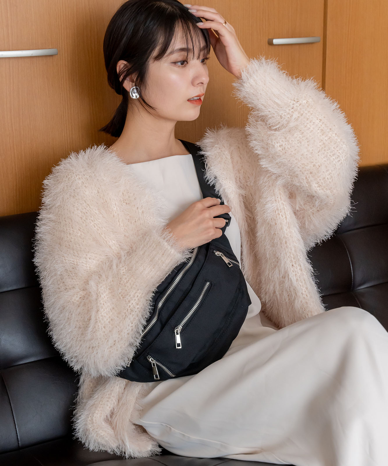 OBJモデル OBJ着用　限定モデル DEVICE × ユウコラボ 】 Rename ZIP デザイン ウエストバッグ