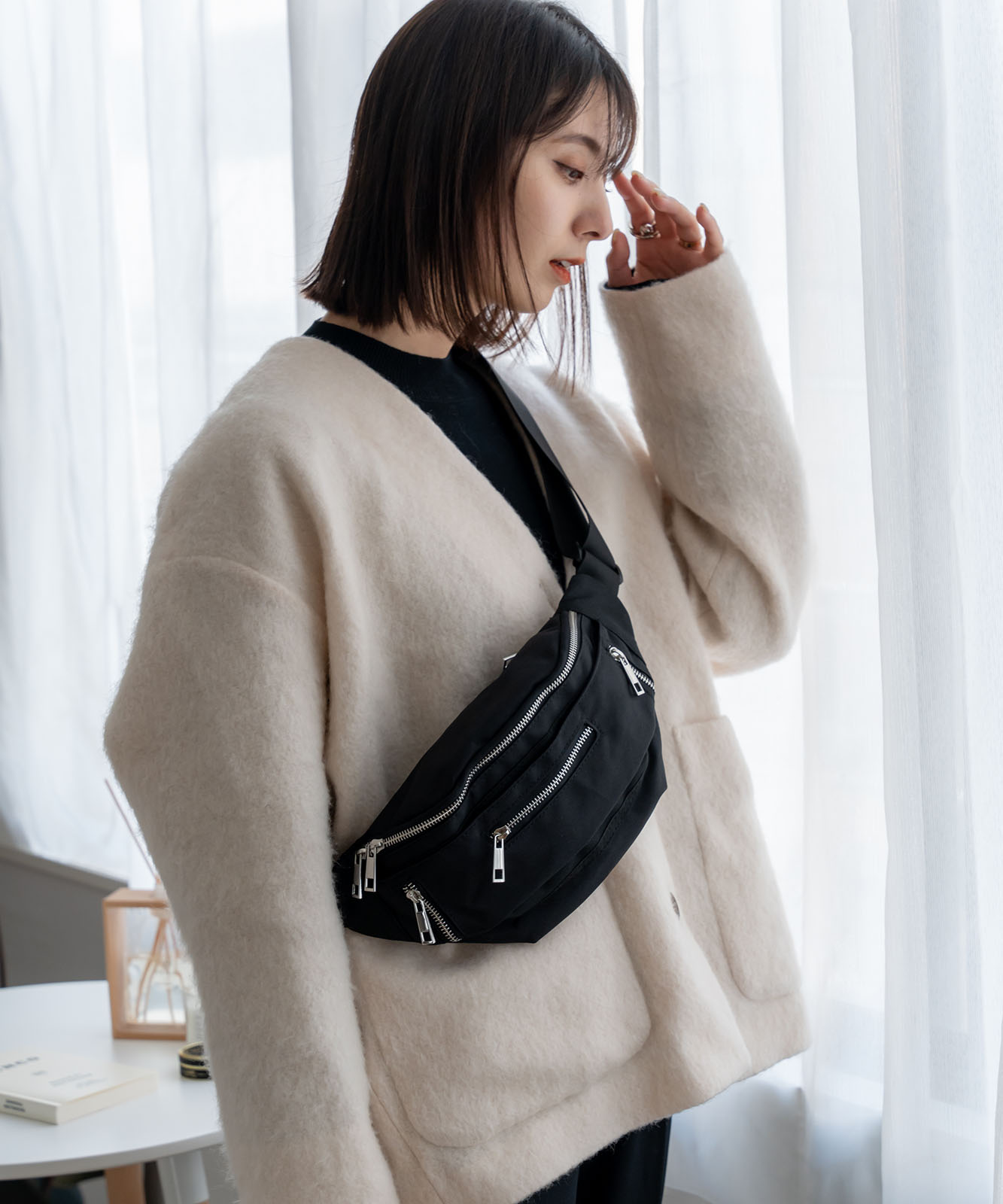 DEVICE × ユウコラボ 】 Rename ZIP デザイン ウエストバッグ