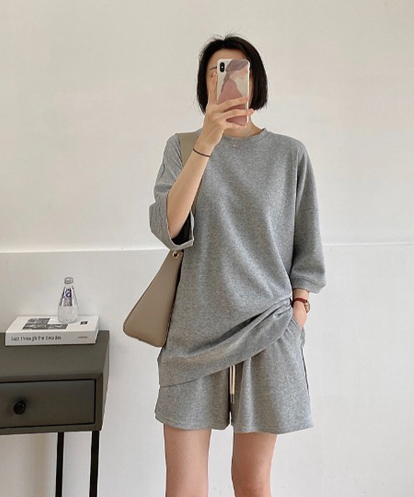 DEVICE select ショートパンツ+トップス2点セットのルームウェア セットアップ メンズ レディース
