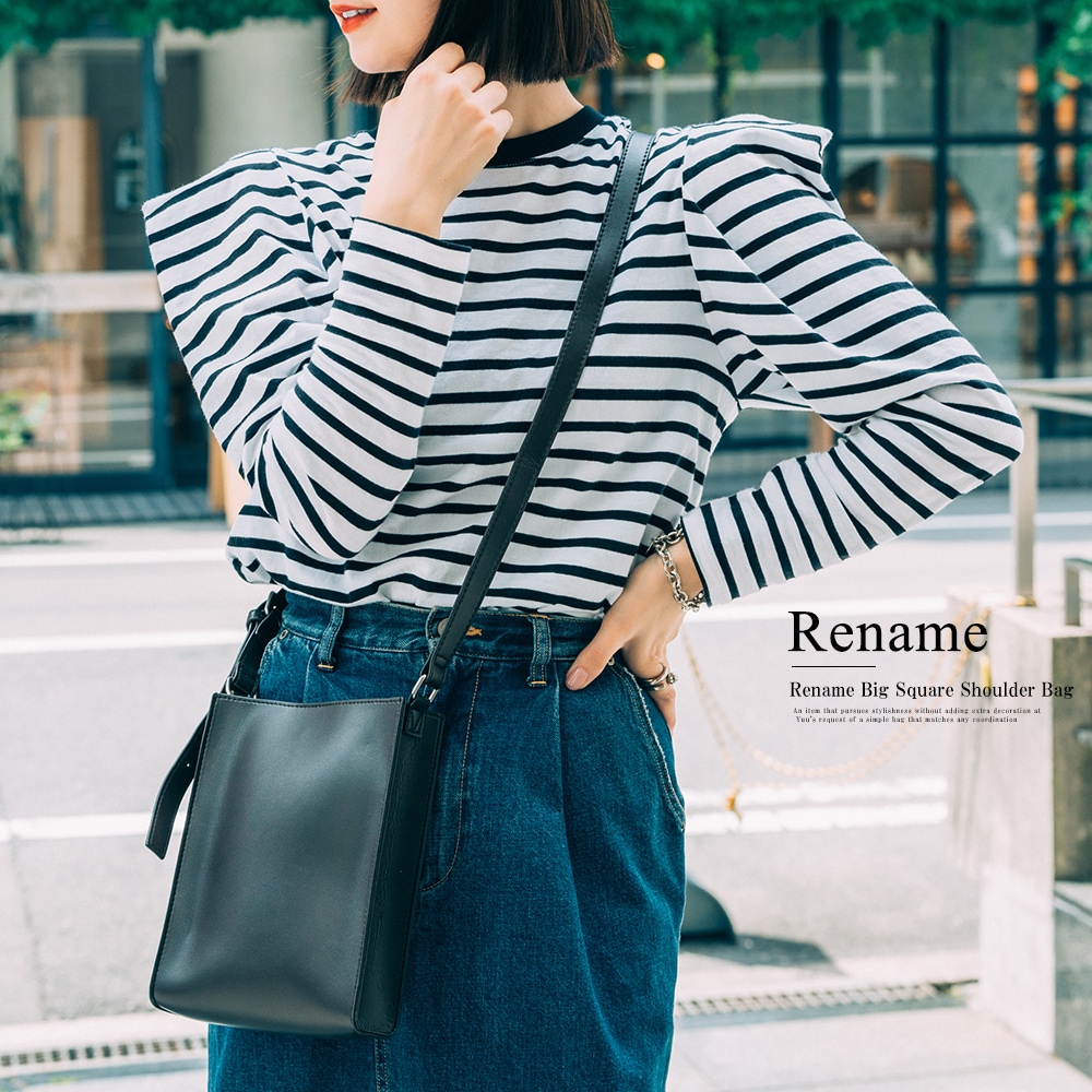 DEVICE × ユウコラボ 】 ビッグ スクエア ショルダーバッグ メンズ