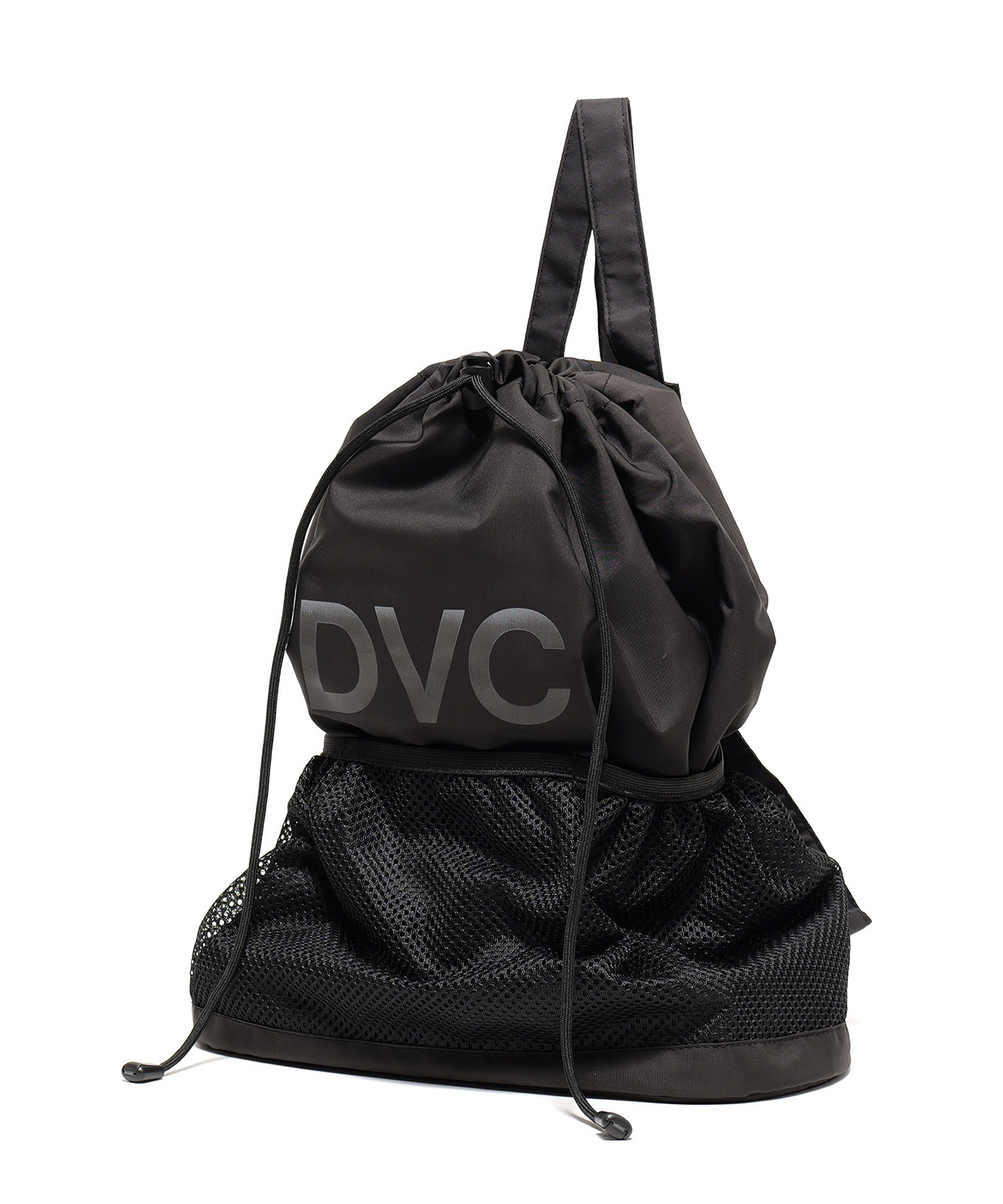 【 DEVICE 】 DVCロゴ メッシュ ナップサック リュック バックパック 巾着バッグ 軽量 テック ストリート メンズ レディース DRN26036