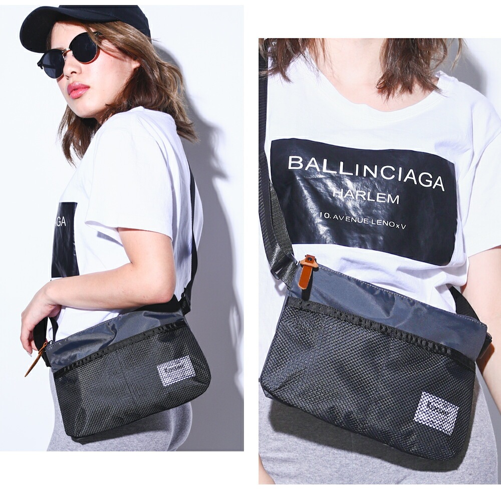 Rename メッシュポケットナイロンミニサコッシュバッグ RSN71019ZZ