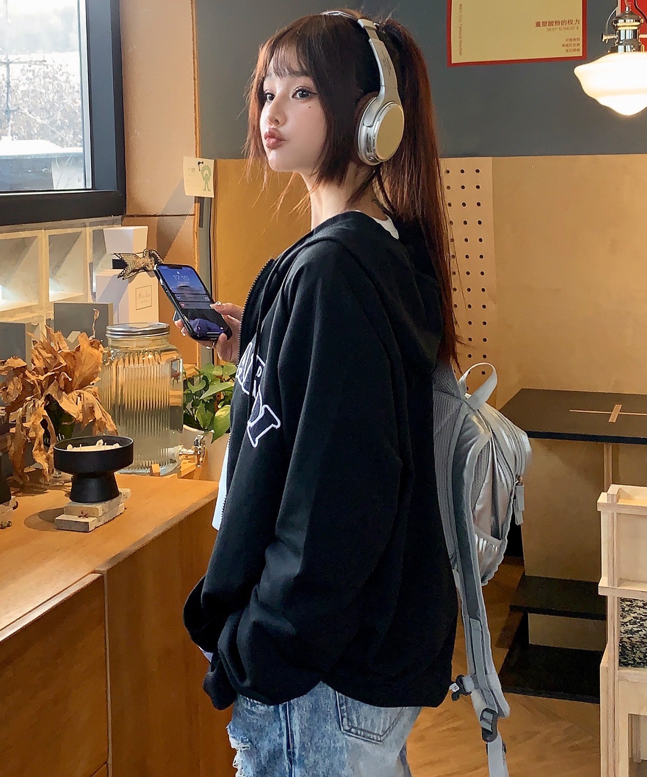 【 DEVICE select 】オーバーサイズ ロゴフーディーパーカー メンズ レディース ユニセックス TA455P