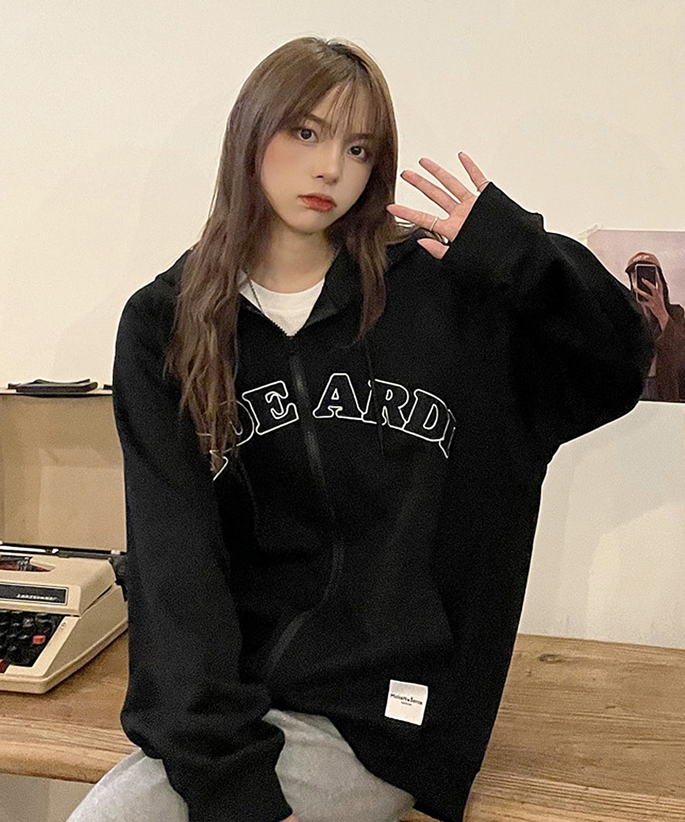 【 DEVICE select 】オーバーサイズ ロゴフーディーパーカー メンズ レディース ユニセックス TA455P