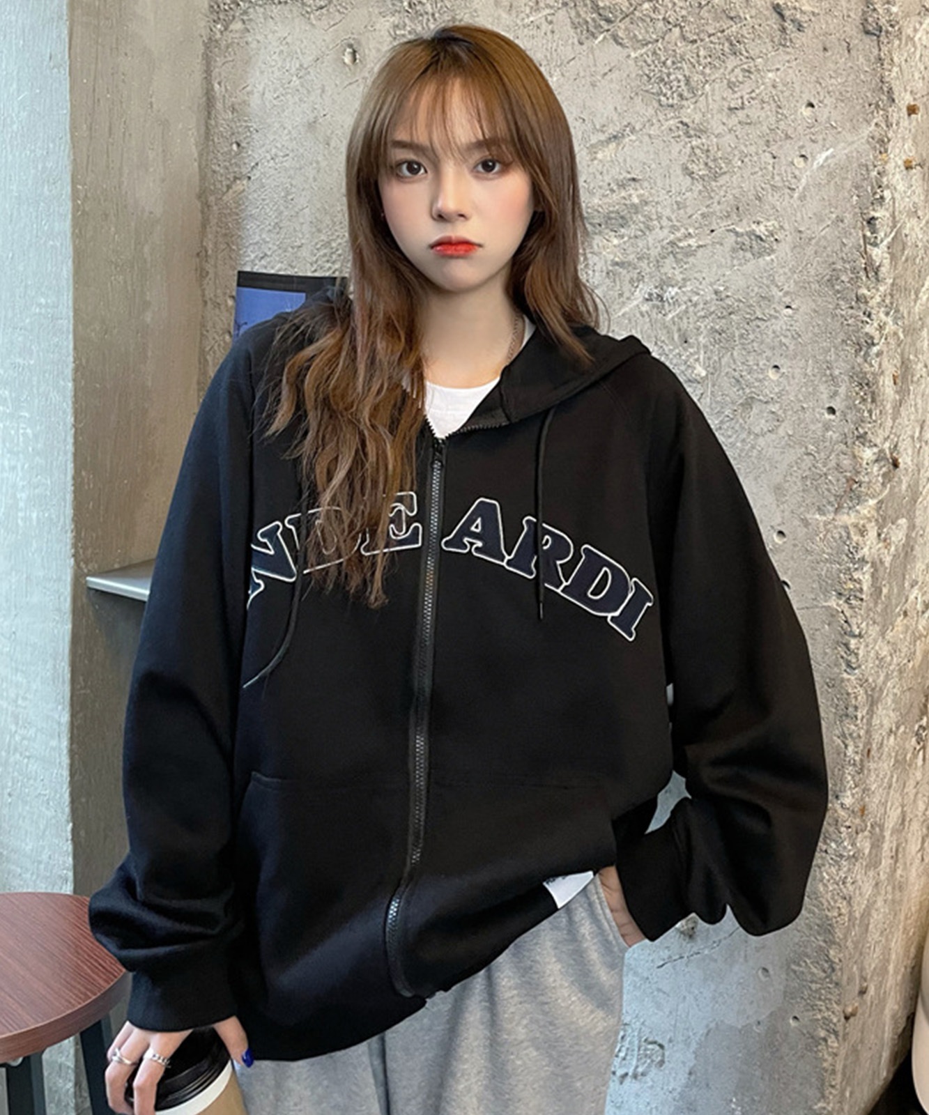 【 DEVICE select 】オーバーサイズ ロゴフーディーパーカー メンズ レディース ユニセックス TA455P