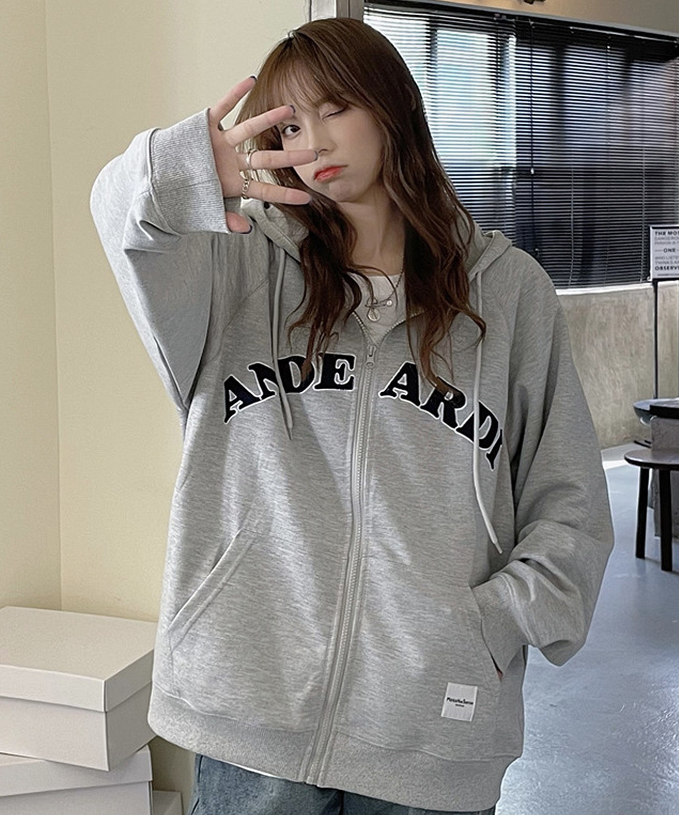 【 DEVICE select 】オーバーサイズ ロゴフーディーパーカー メンズ レディース ユニセックス TA455P